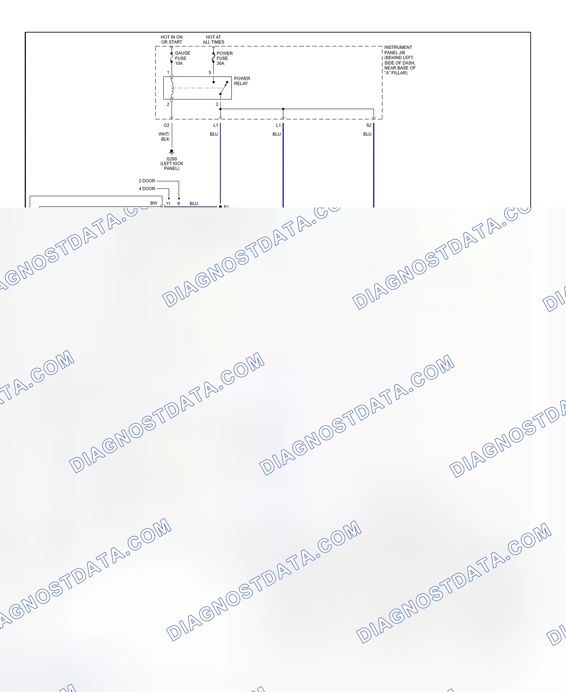 Scheme 13: Power Window System Wiring Diagram (ECHO)