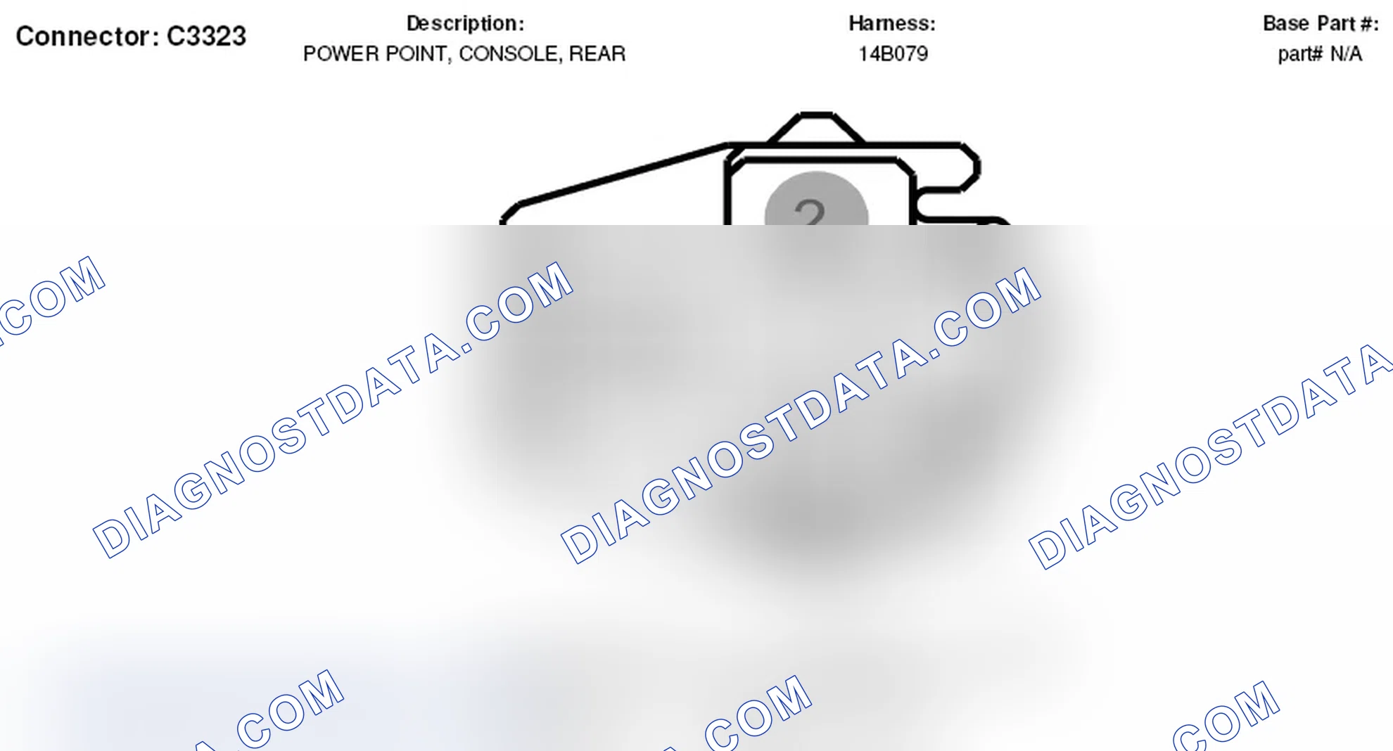 Scheme 299: Rear Console Power Point Connector End View (C3323)
