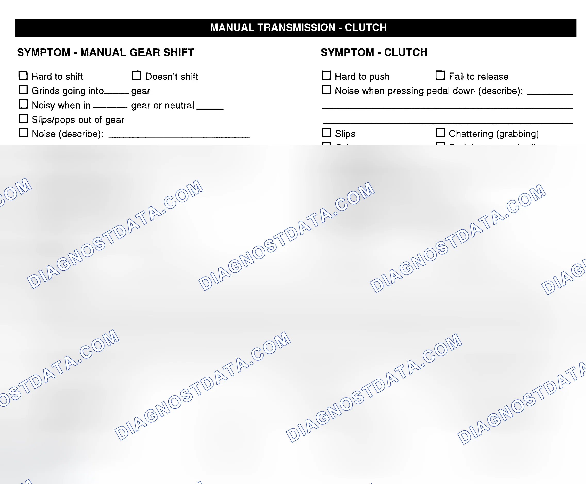 Scheme 10: Manual Transmission & Clutch