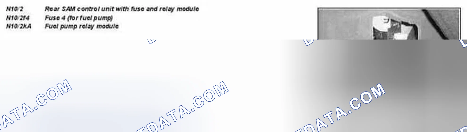 Scheme 44: Identifying Fuel Pump Relay Position