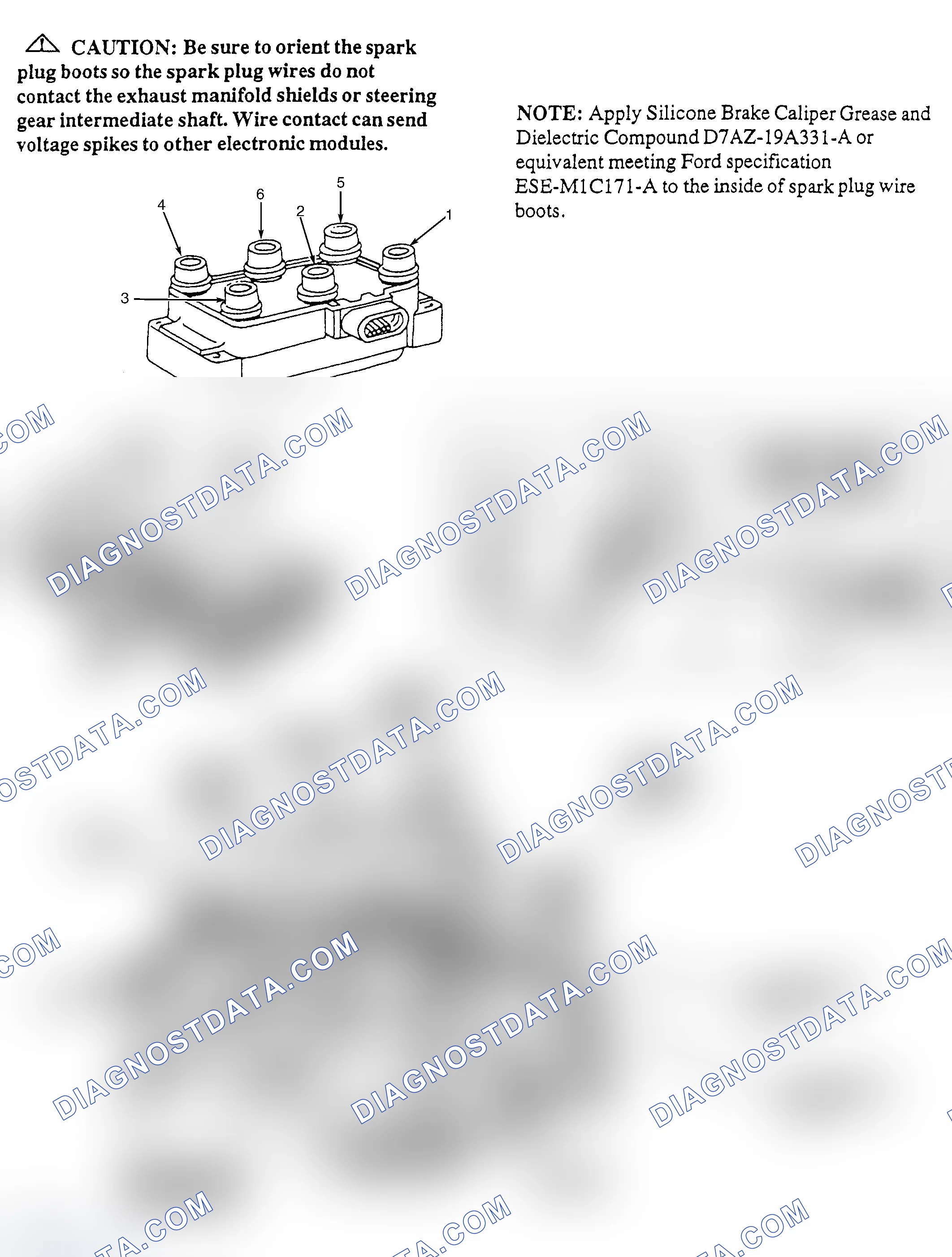 Scheme 13: 4.0L Spark Plug Wire Routing