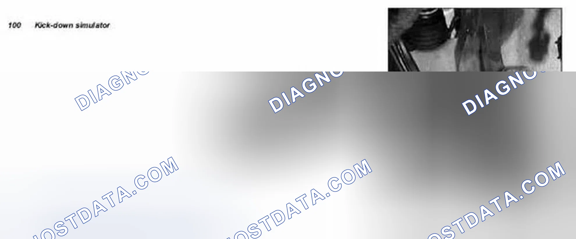 Scheme 34: Identifying Kickdown Simulator (Transmission 722.9) - Illustrated On Model 230