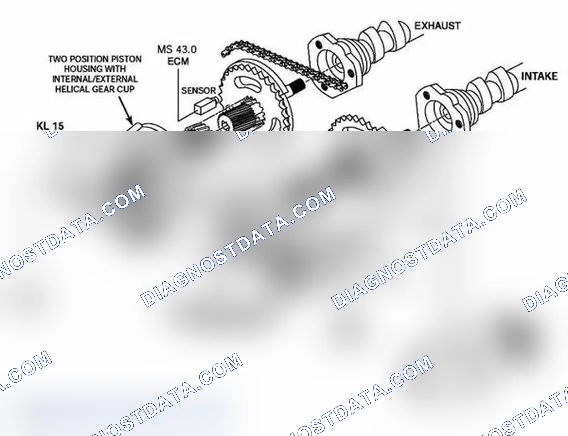 Scheme 544: Locating Camshaft Sensor Intake And Exhaust Camshafts