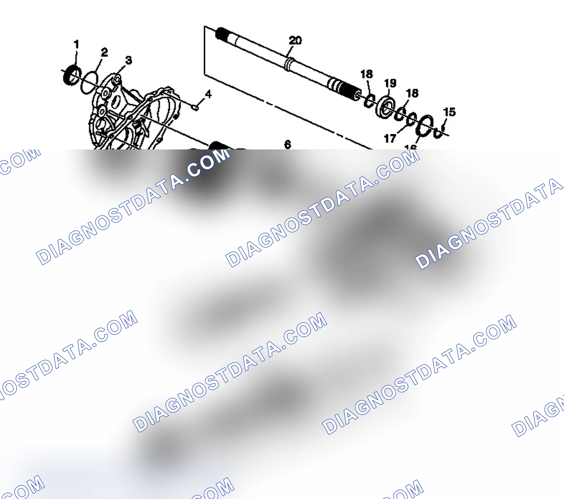 Scheme 1: Transfer Case Disassembled View