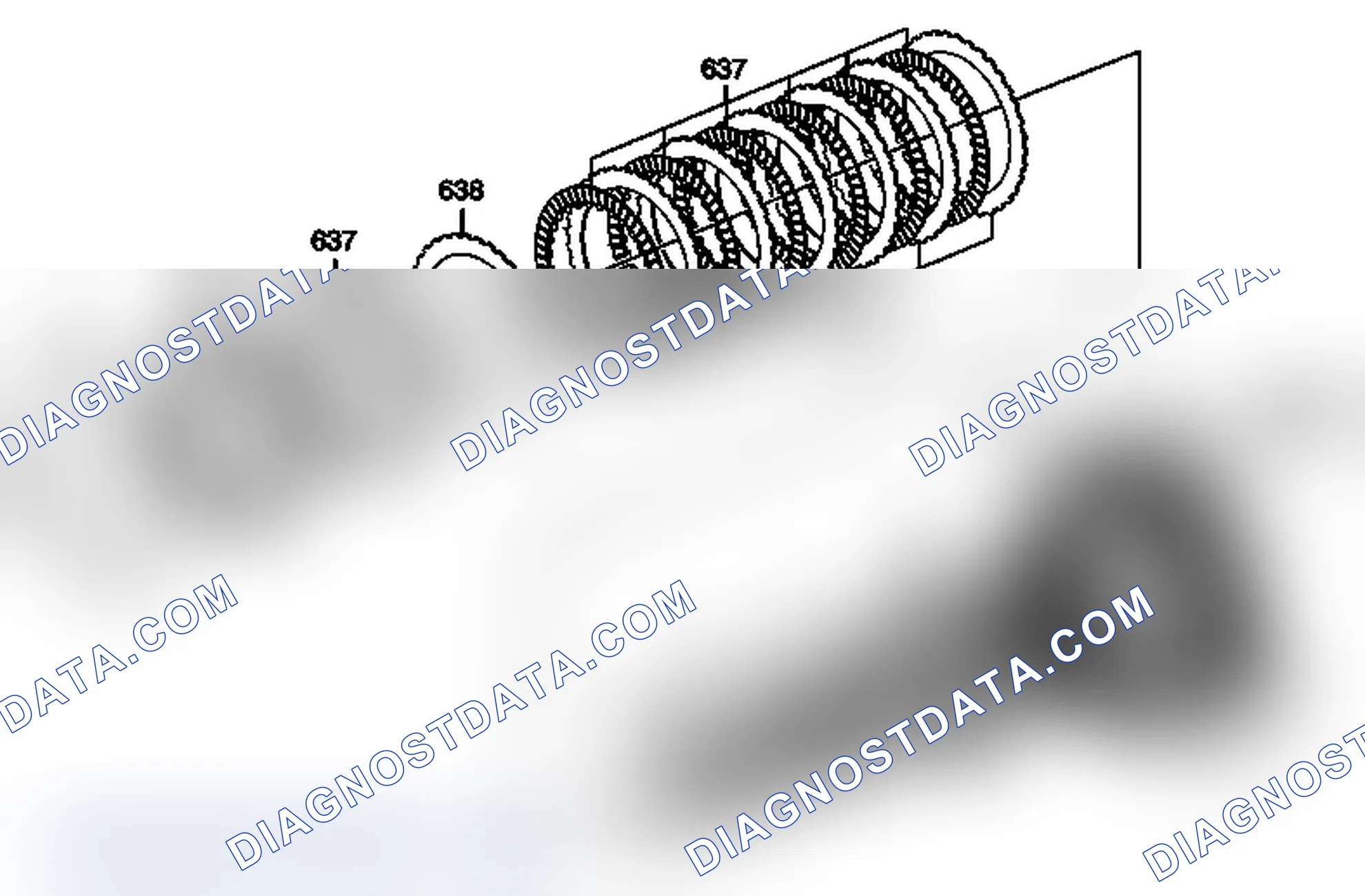 Scheme 202: Center (w/Variable Low and 1-2 Reverse Clutch) Support Assembly (1 of 2)