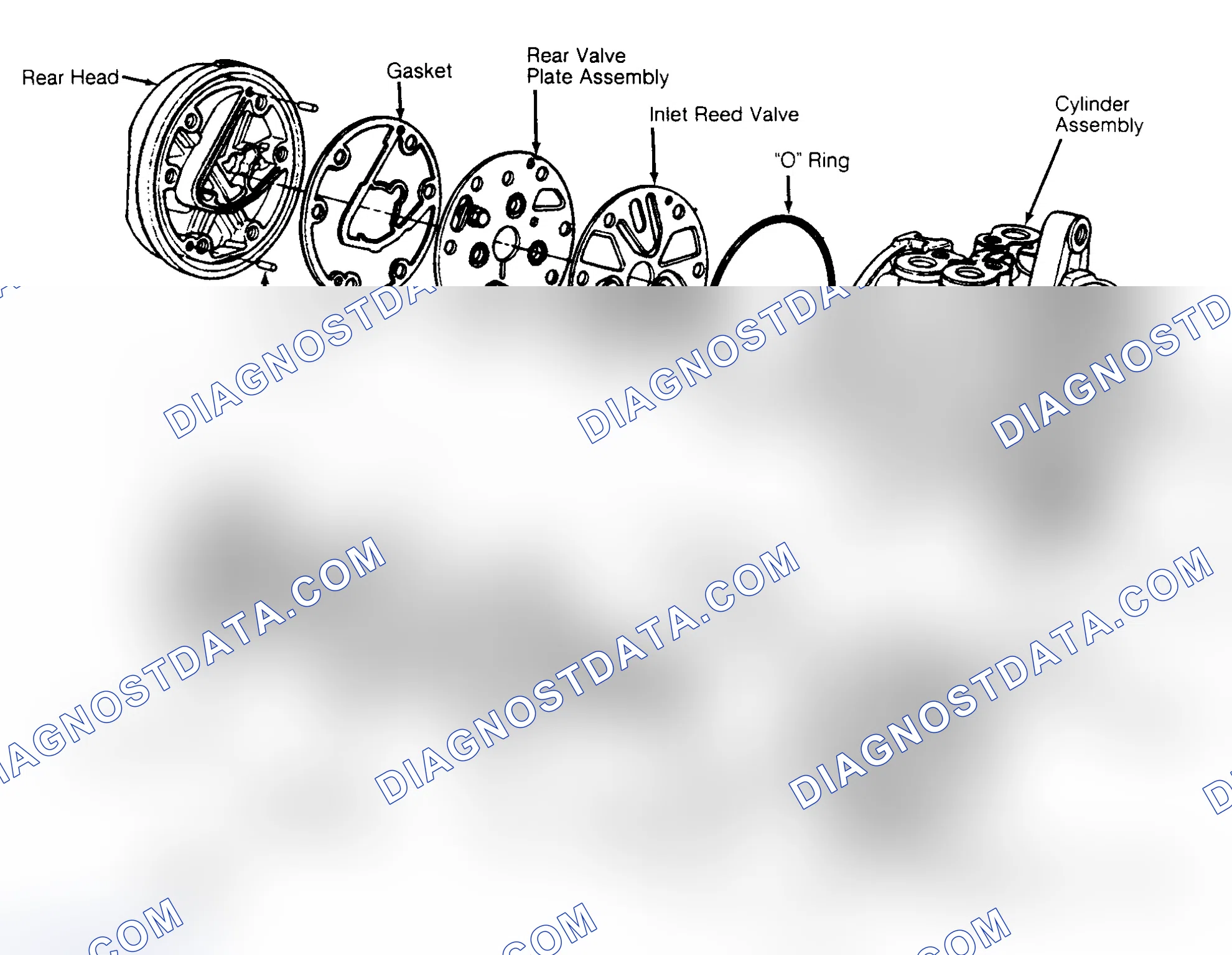 Scheme 6: Exploded View of C-171 6-Cylinder Compressor