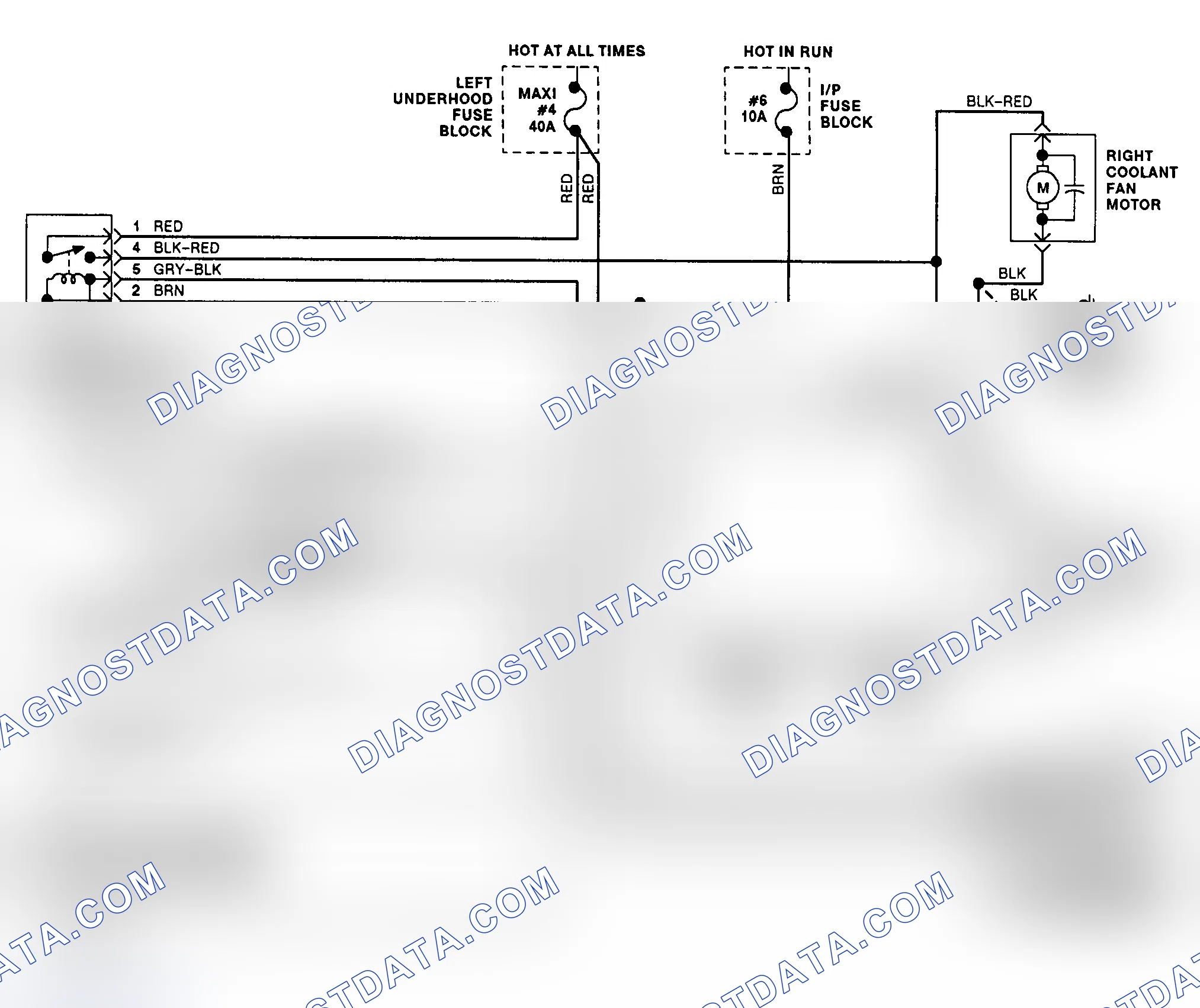 Scheme 9: Cooling Fan Circuit Wiring Diagram (DeVille/Sixty-Special)