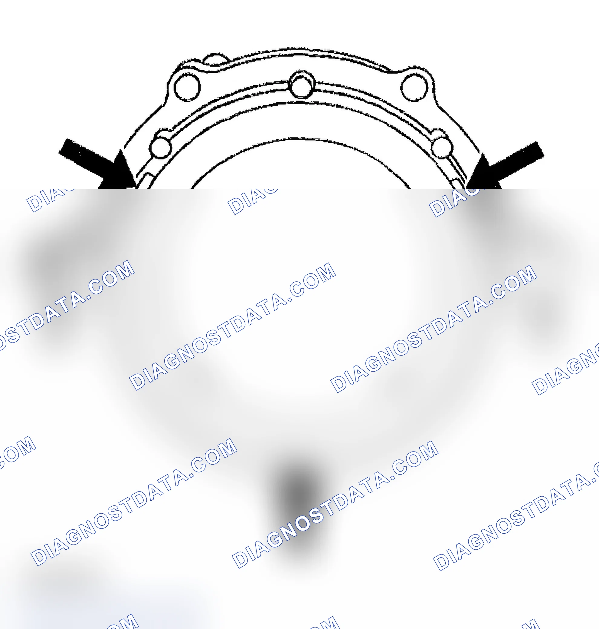 Scheme 664: Crankshaft Rear Oil Seal and Housing Removal
