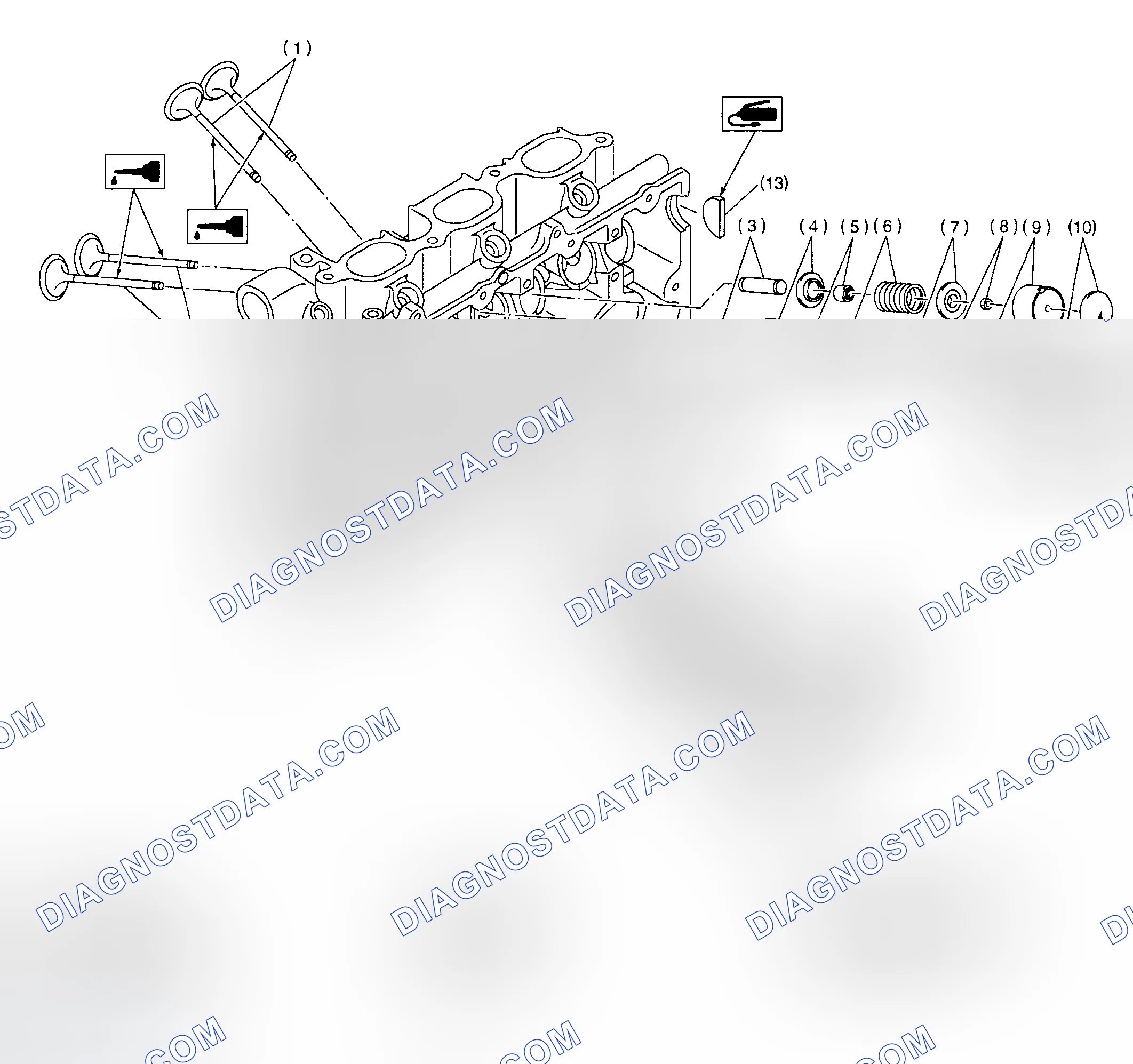 Scheme 29: Exploded View Of Cylinder Head & Valve Assembly