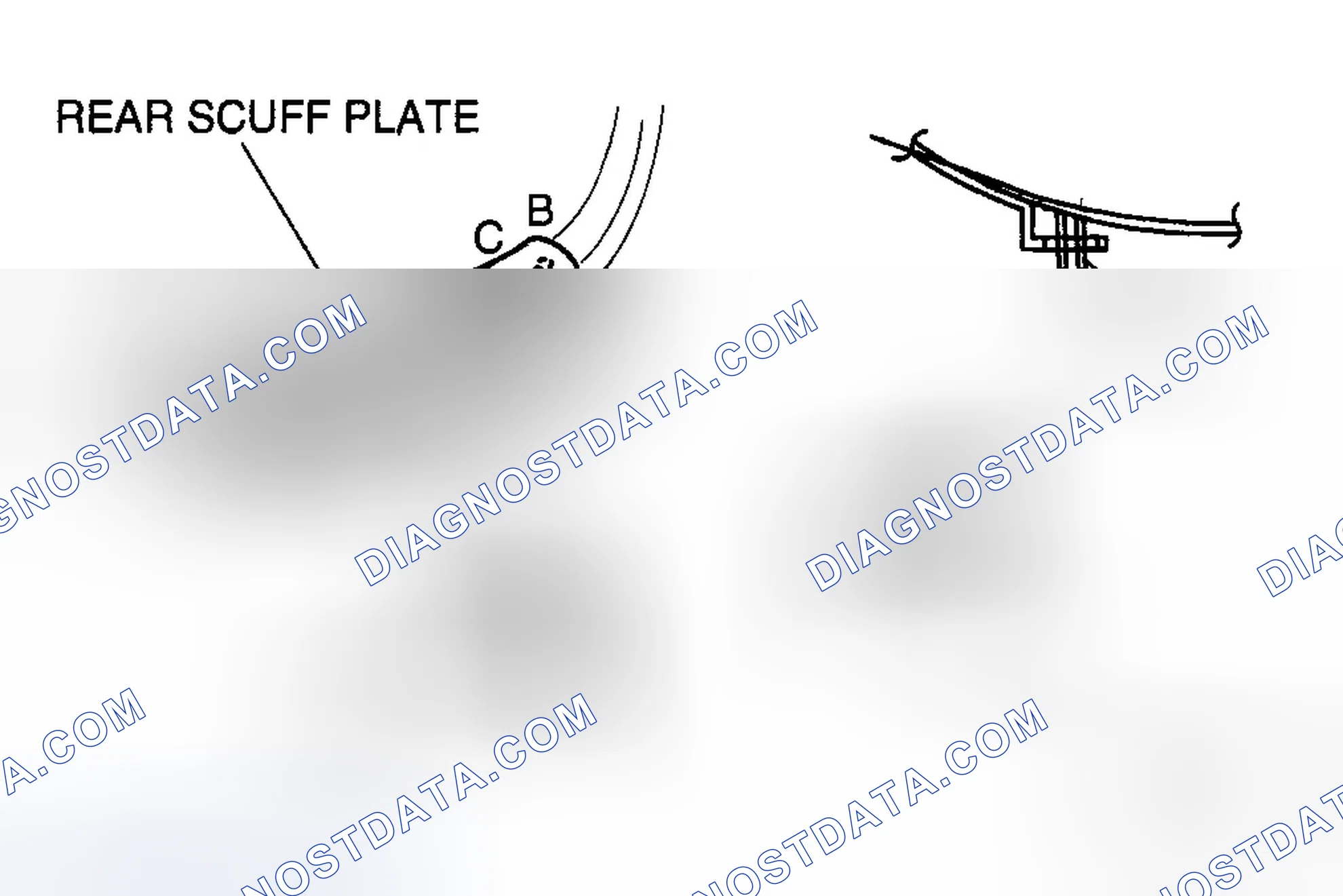 Scheme 54: REAR SCUFF PLATE REMOVAL/INSTALLATION