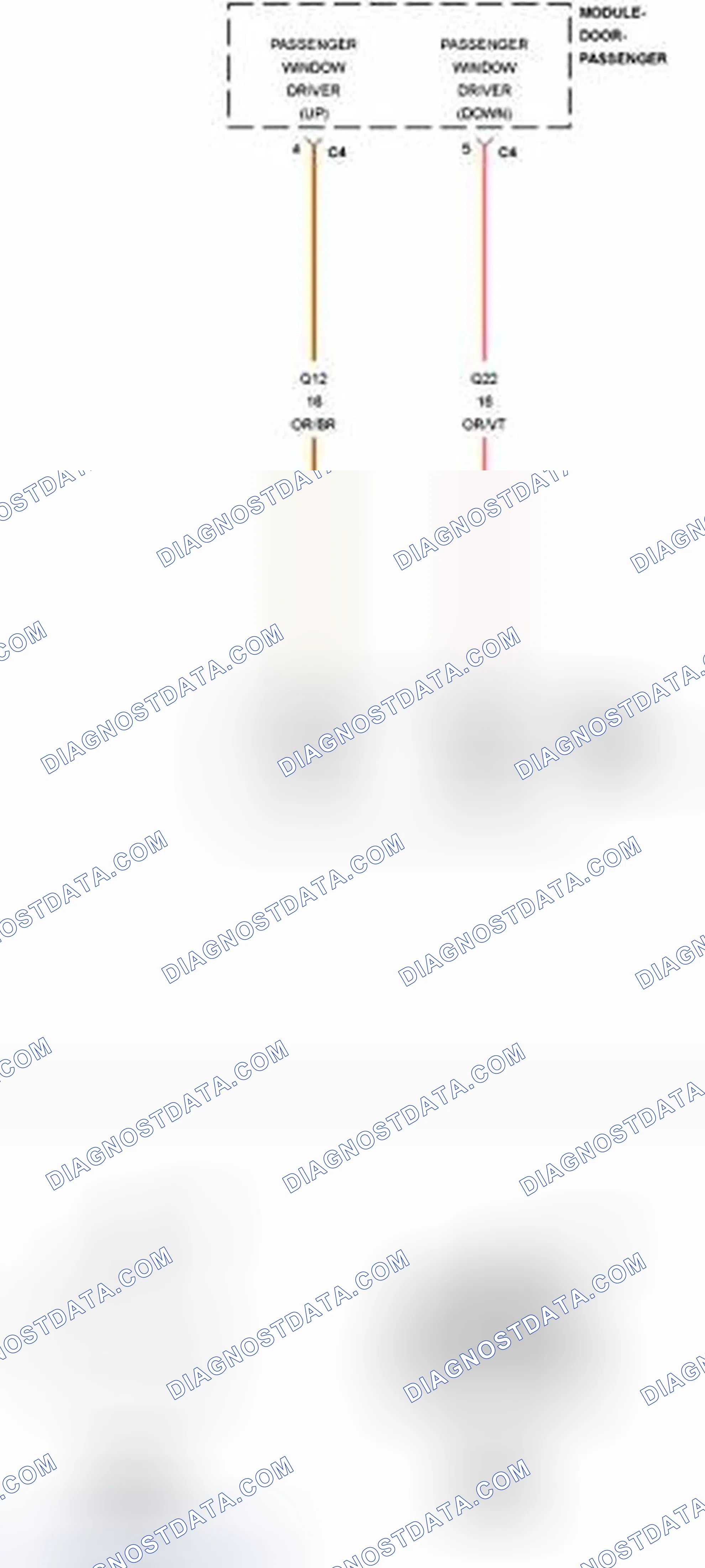 Scheme 256: B185E-11-PASSENGER WINDOW CONTROL - CIRCUIT SHORT TO GROUND