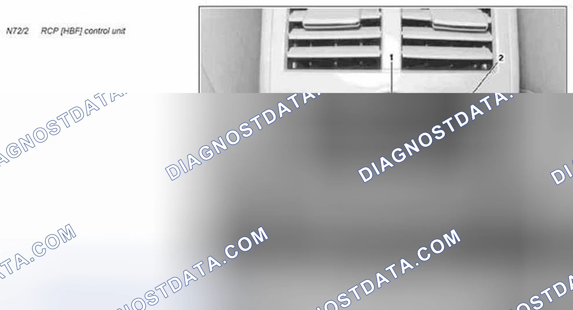 Scheme 174: Rear control panel control unit, component description - GF83.40-P-3020RT
