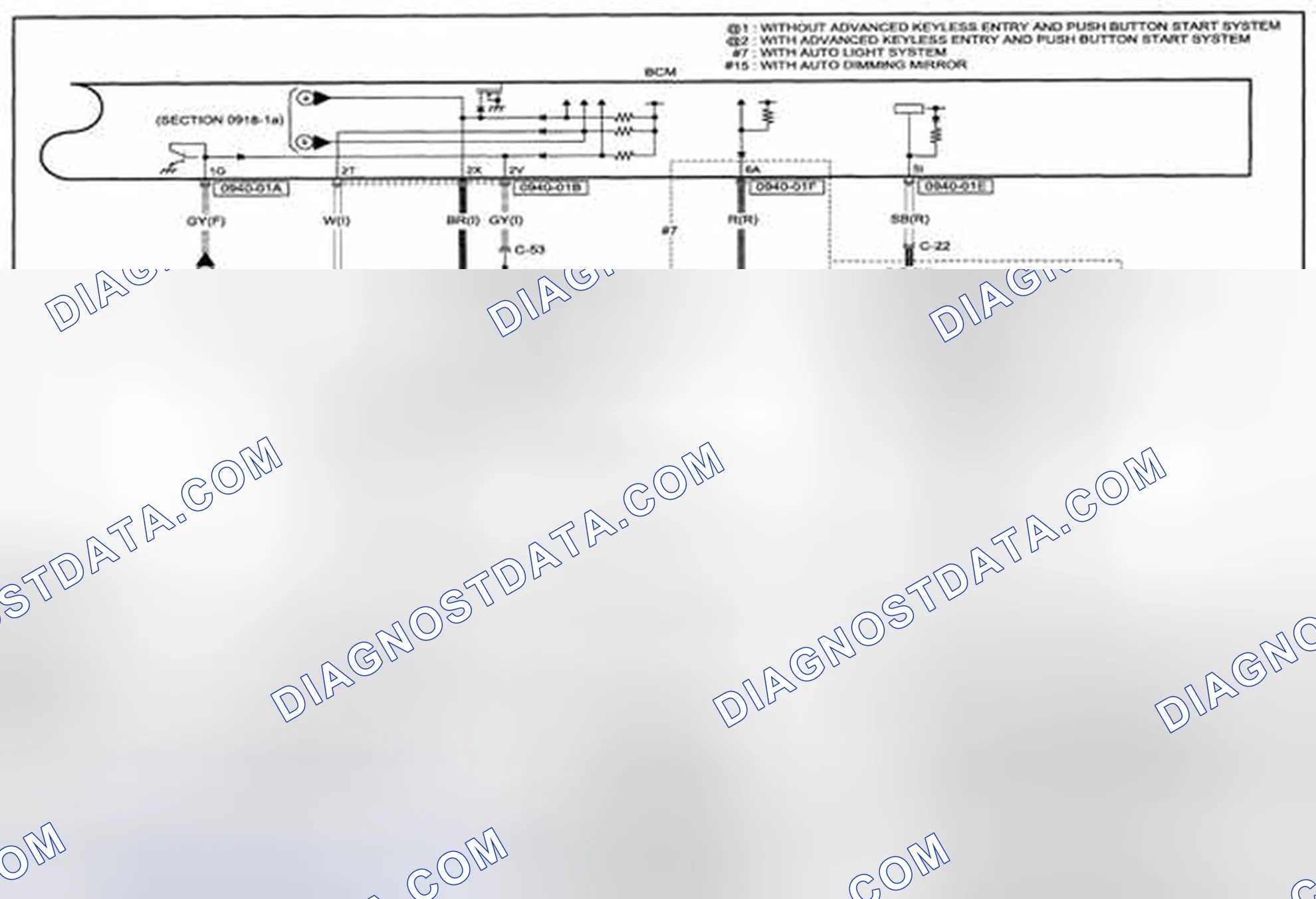 Scheme 296: Headlight Wiring Diagram - 0918-1d (1 Of 2)