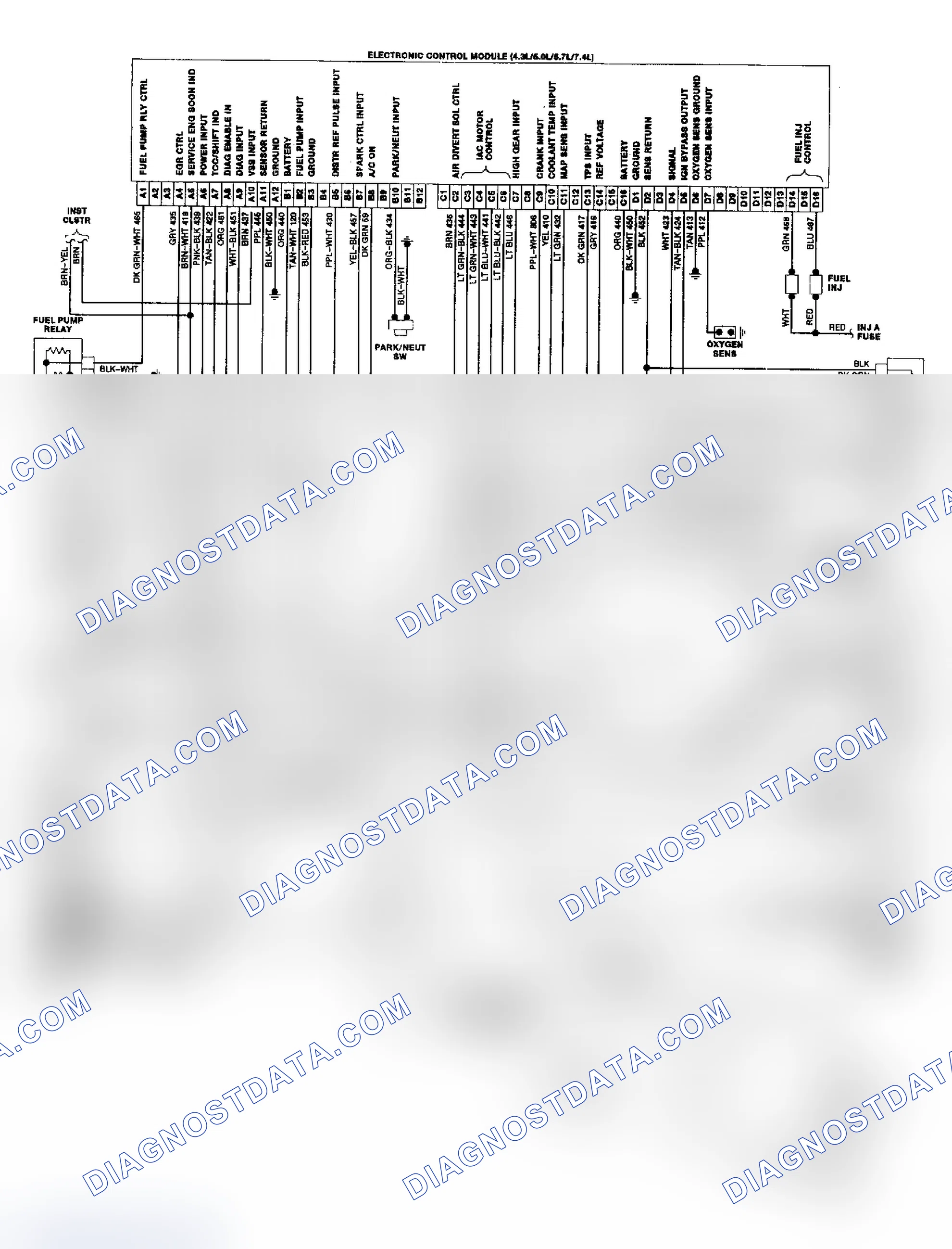 Scheme 40: "C" & "K" Series 4.3L, 5.0L, 5.7L & 7.4L TBI/CCC Wiring Diagram
