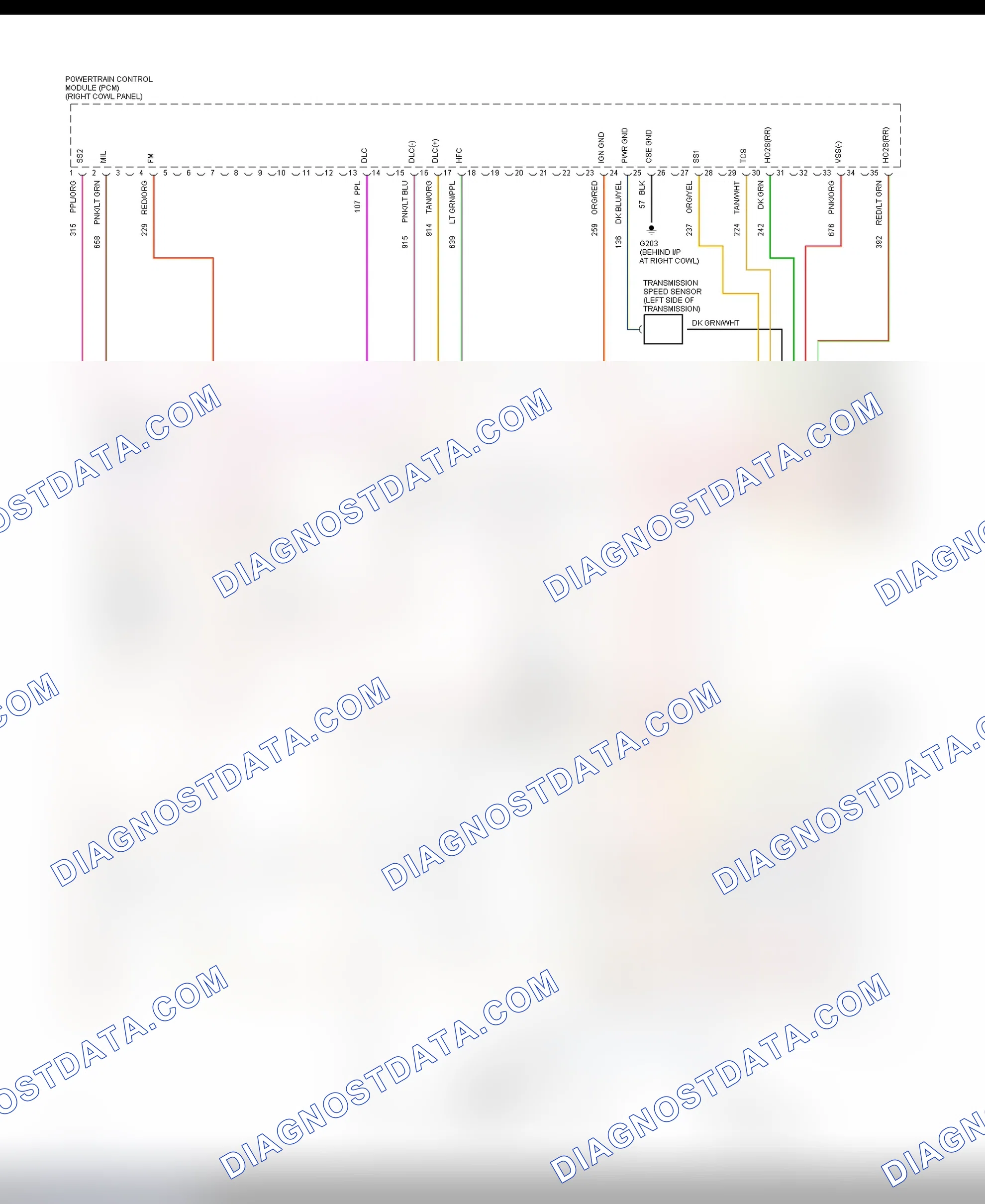 Scheme 30: EEC-V Wiring Diagram (Mustang 3.8L - 1 Of 6)