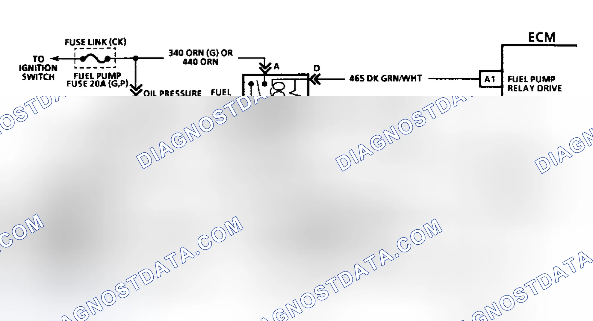 Scheme 242: CODE 54, FUEL PUMP CIRCUIT