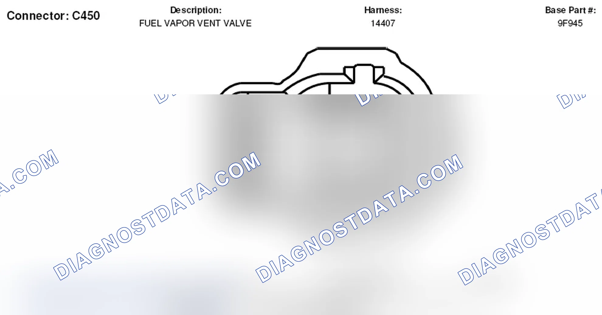 Scheme 183: Fuel Vapor Vent Valve Connector End View (C450)