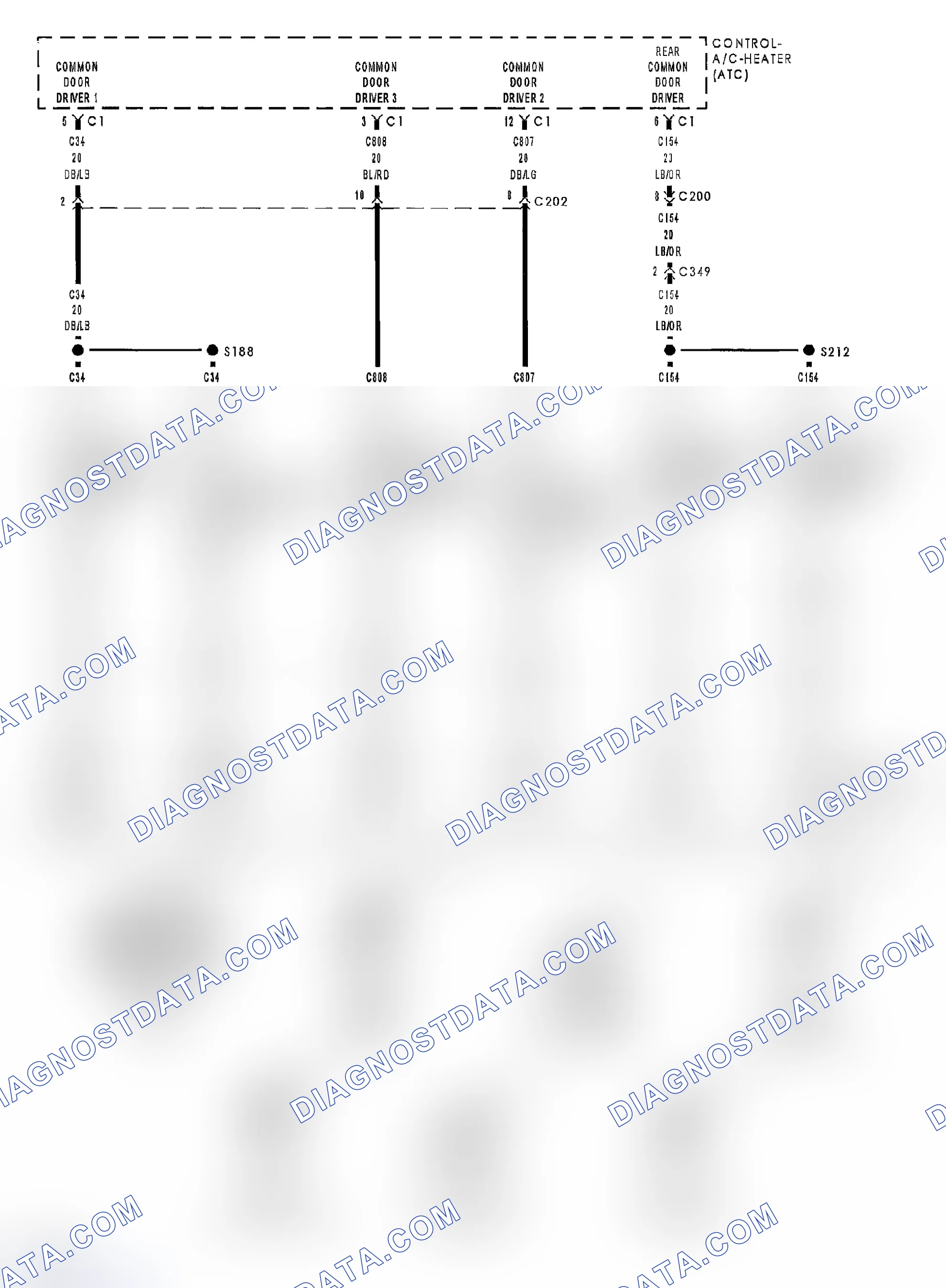 Scheme 180: B1067-CLIMATE CONTROL MOTOR(S) COMMON 3 CONTROL CIRCUIT LOW (ATC)