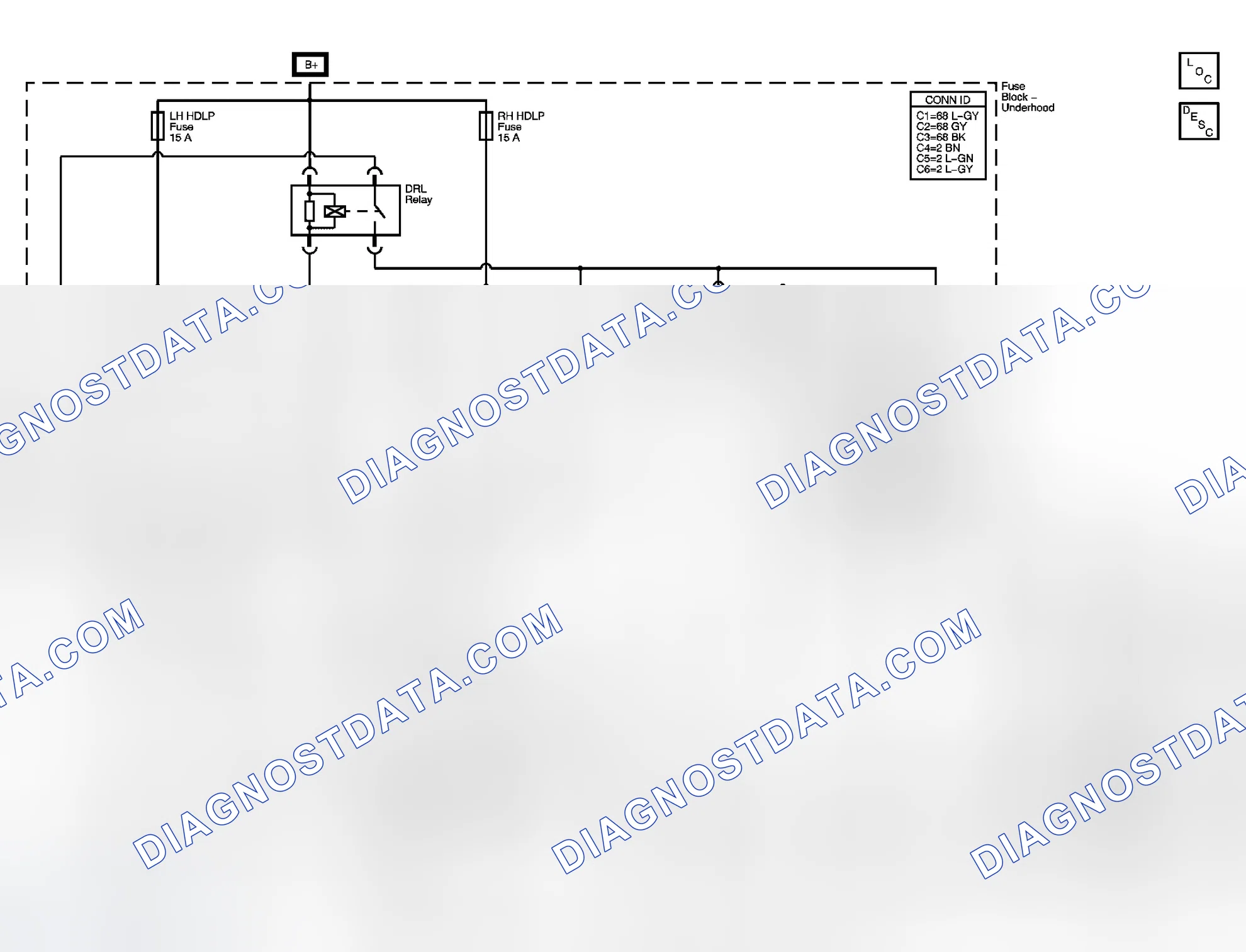 Scheme 2: Headlights/Daytime Running Lights (DRL) Schematics (w/o T82)