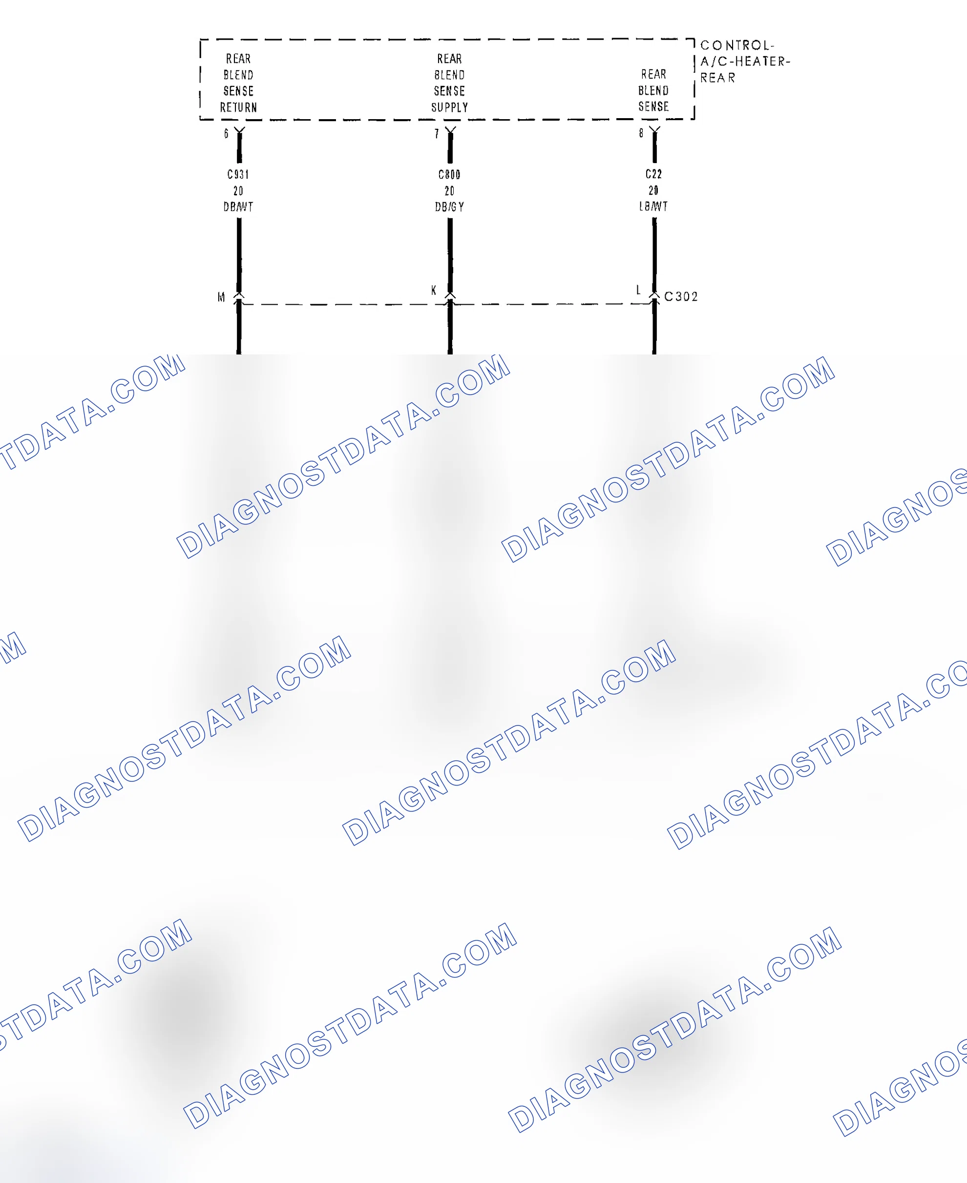Scheme 188: B102E-REAR BLEND REQUEST INPUT CIRCUIT LOW (ATC)