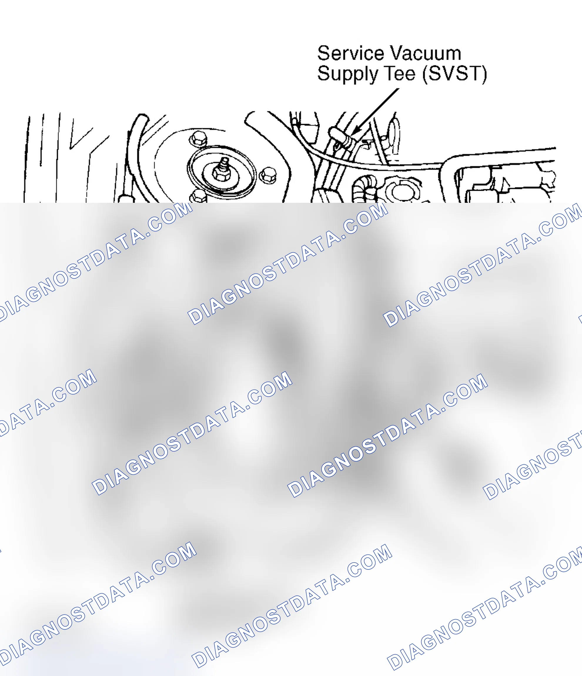 Scheme 50: Locating EVAP System Test Port & Service Vacuum Supply Tee (SVST)