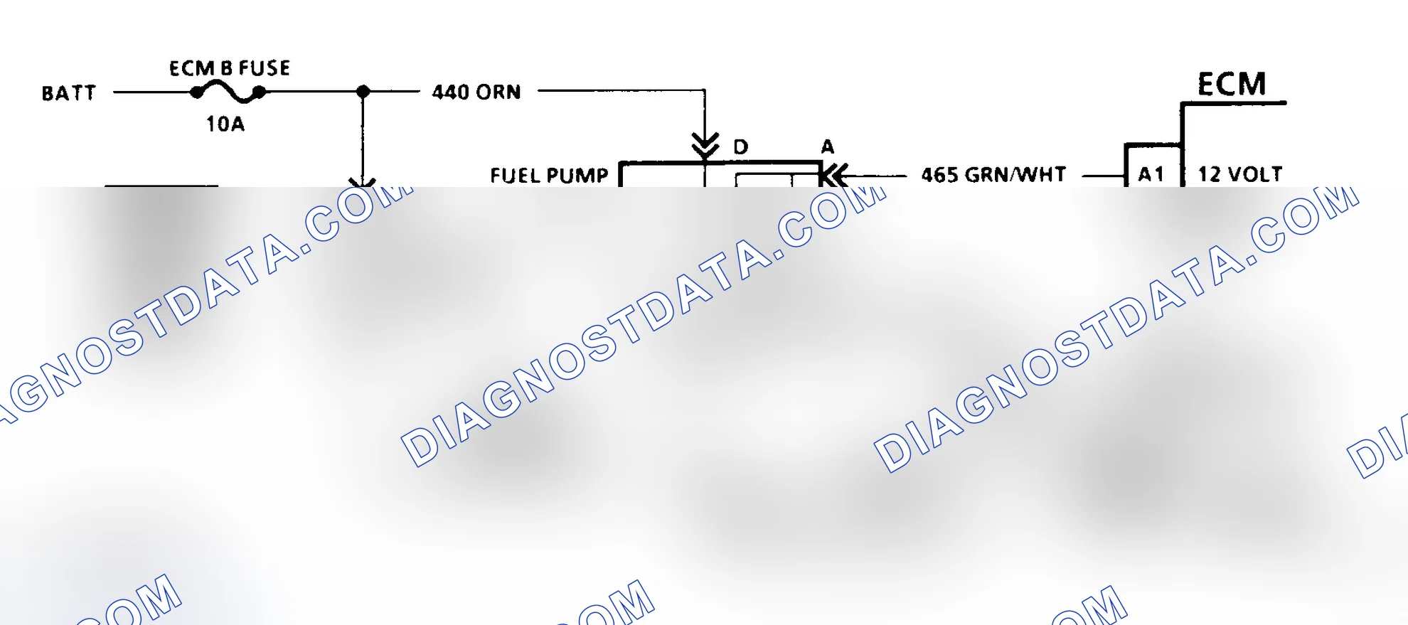 Scheme 138: Code 54 Schematic (Astro, Safari, S & T Series) Fuel Pump Circuit