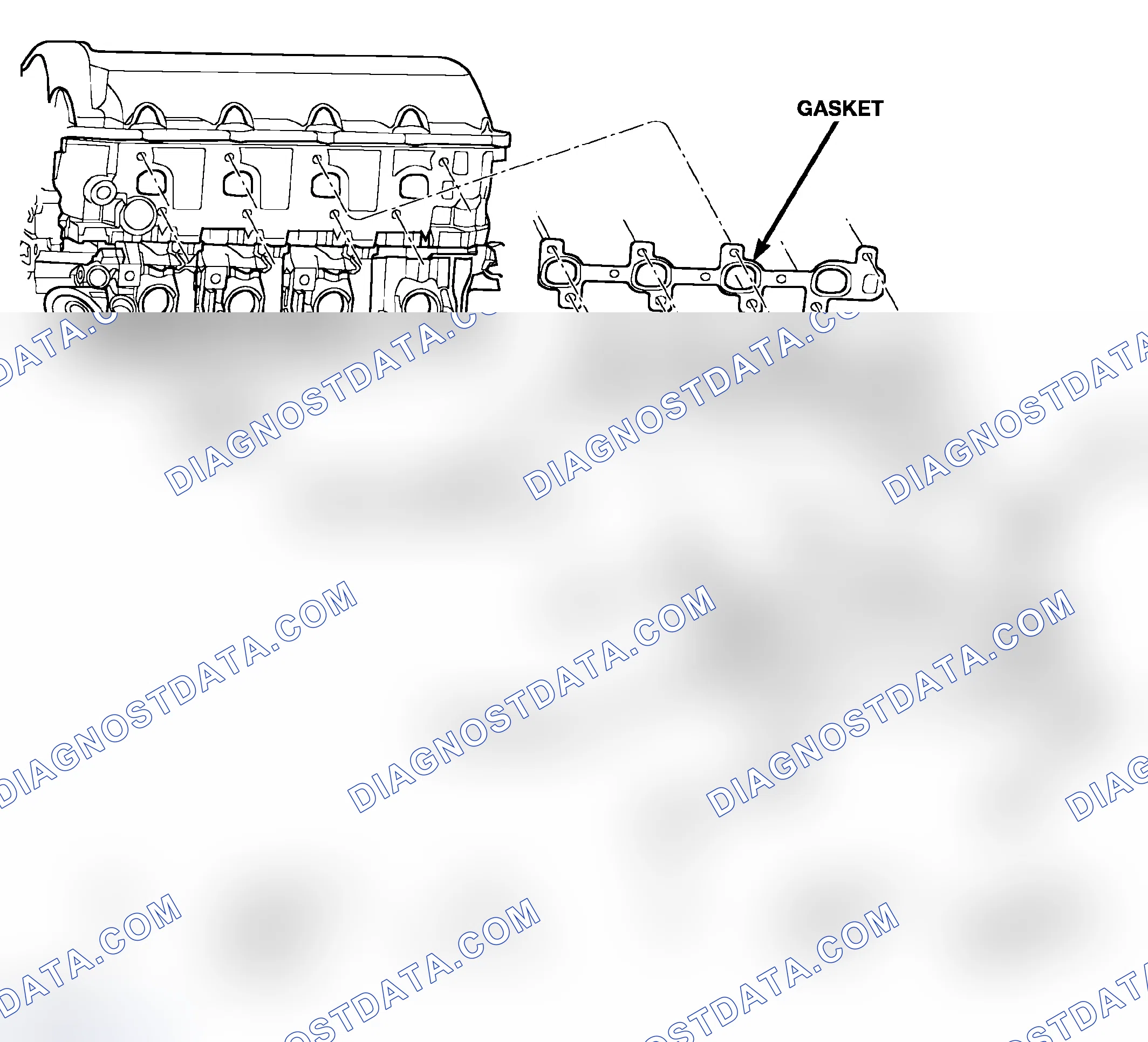 Scheme 430: LEFT EXHAUST MANIFOLD