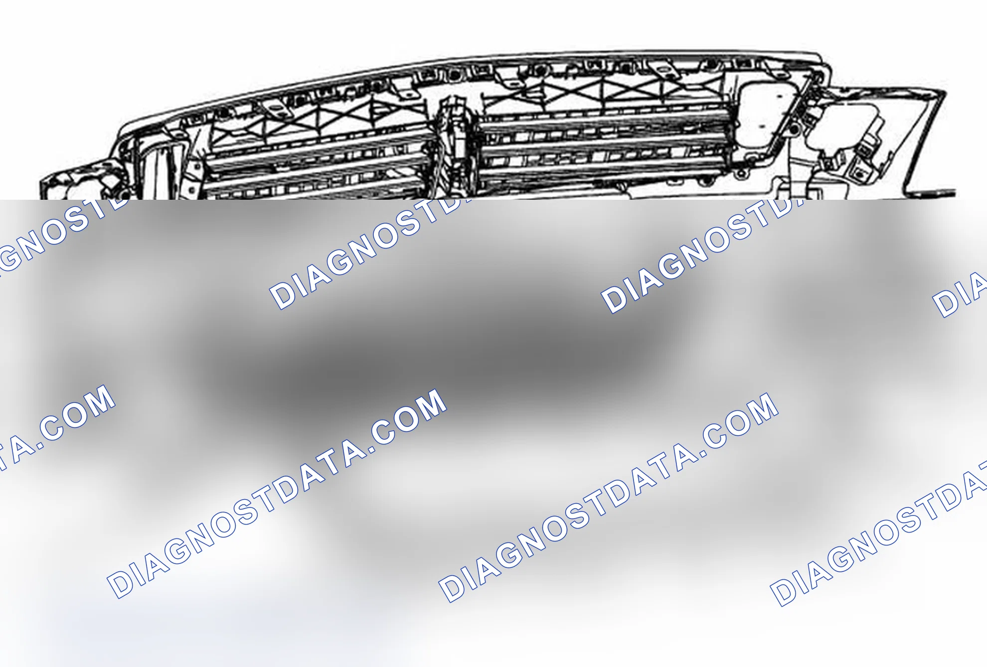 Scheme 17: Radiator Grille Water Deflector Replacement - Lower