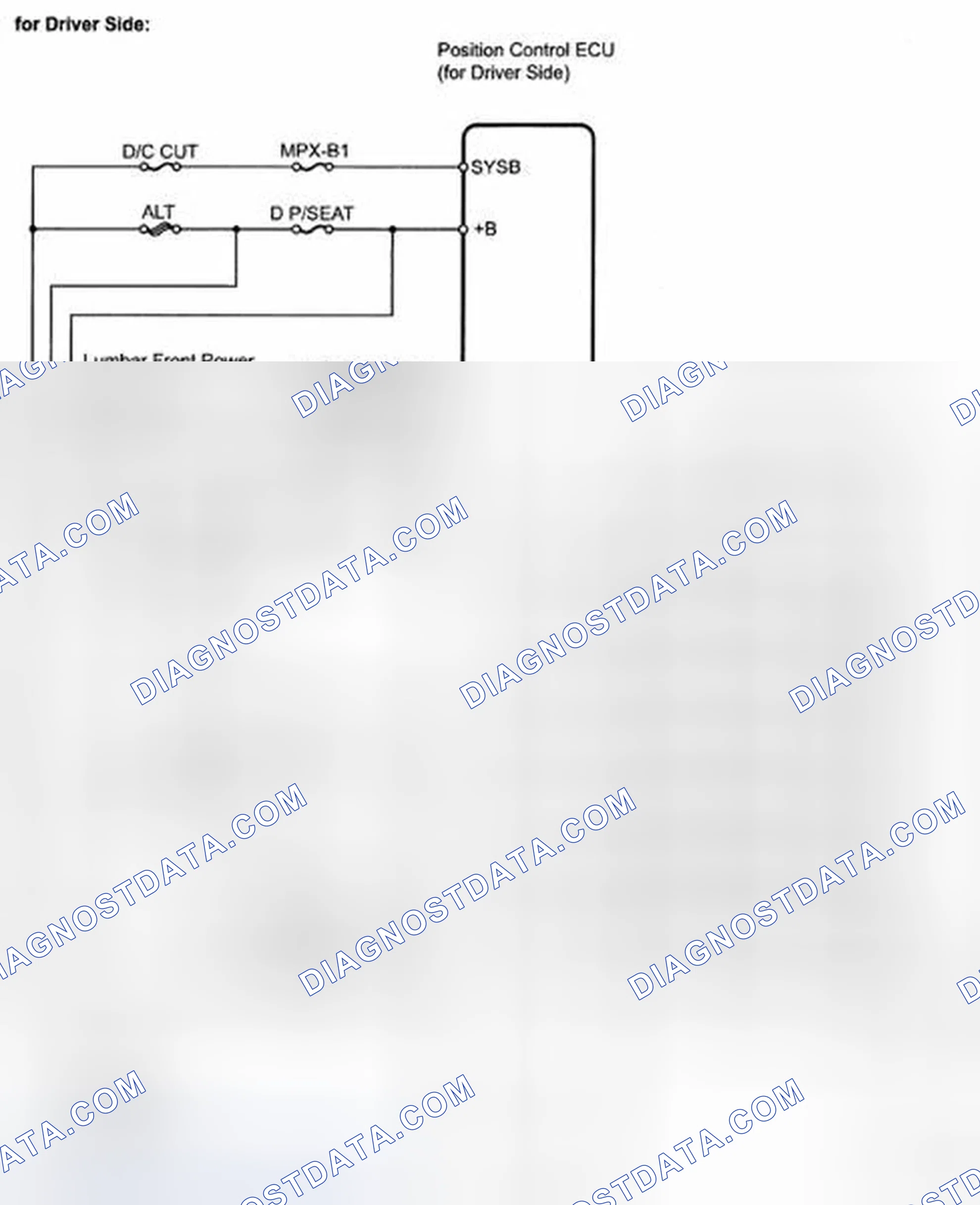 Fig. 13: Front Power Seat With Front Power Seat Switch - Wiring Diagram For Driver Side (1 Of 2)