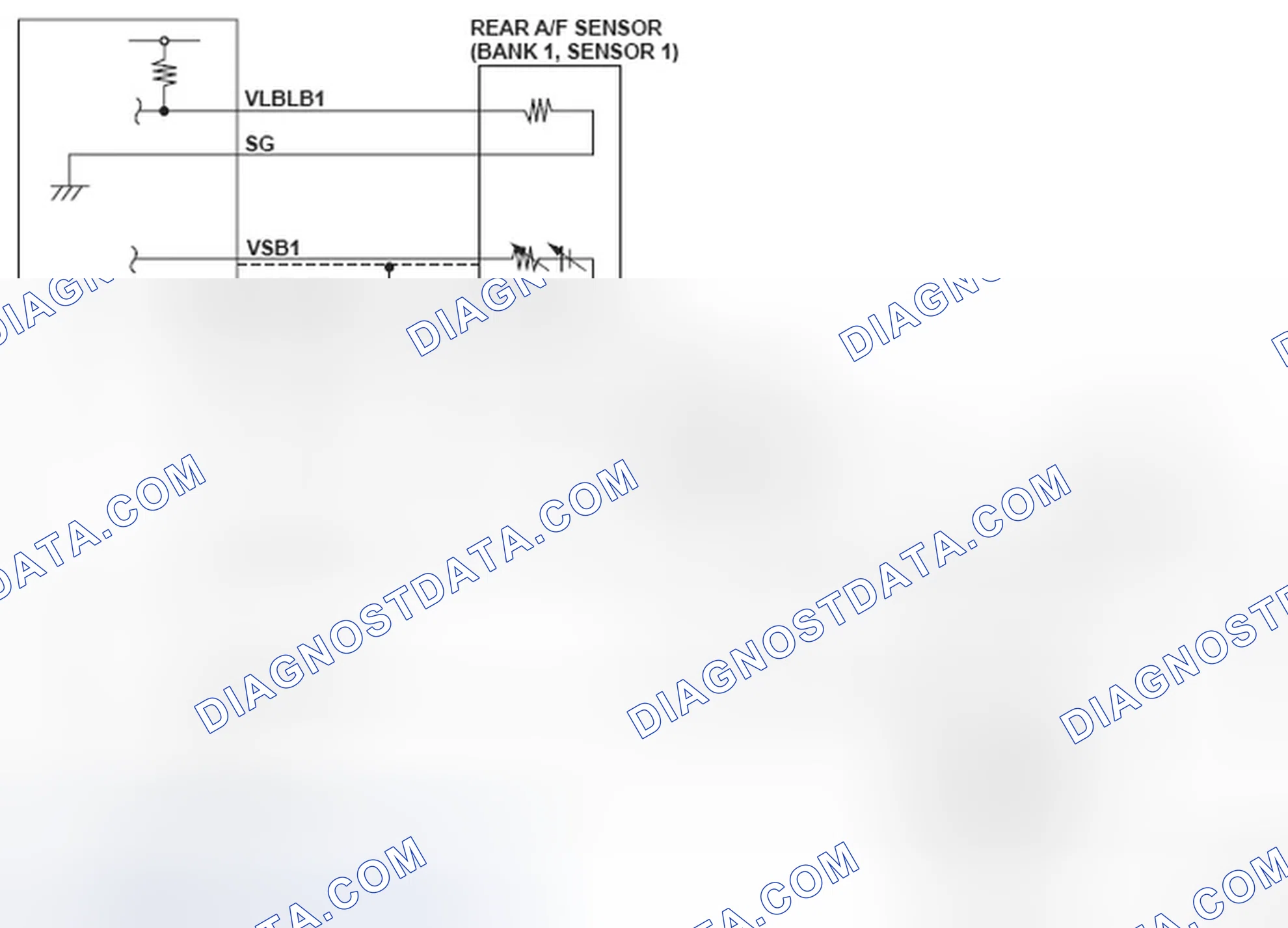 Scheme 311: Rear Air/Fuel Ratio (A/F) Sensor (Bank 1, Sensor 1) - Circuit Diagram