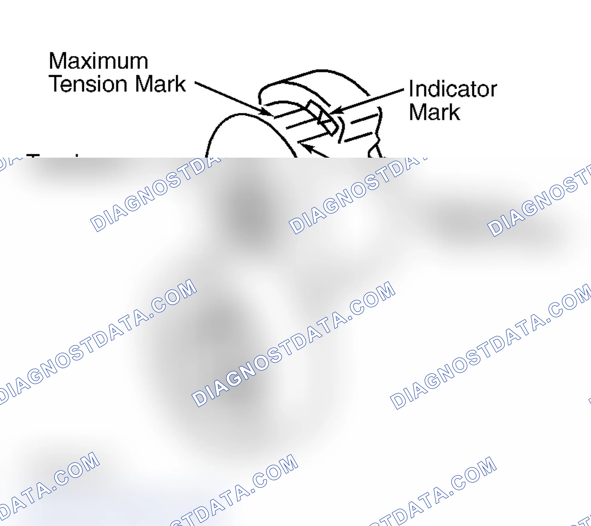 Scheme 5: LOCATING TENSIONER WEAR INDICATOR (1998 3.0L WINDSTAR)