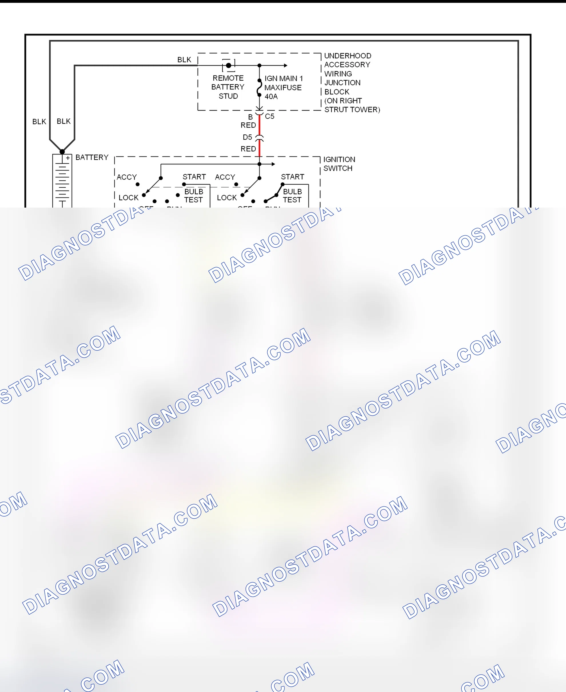 Fig. 22: Starting System Wiring Diagram (Century & Regal)