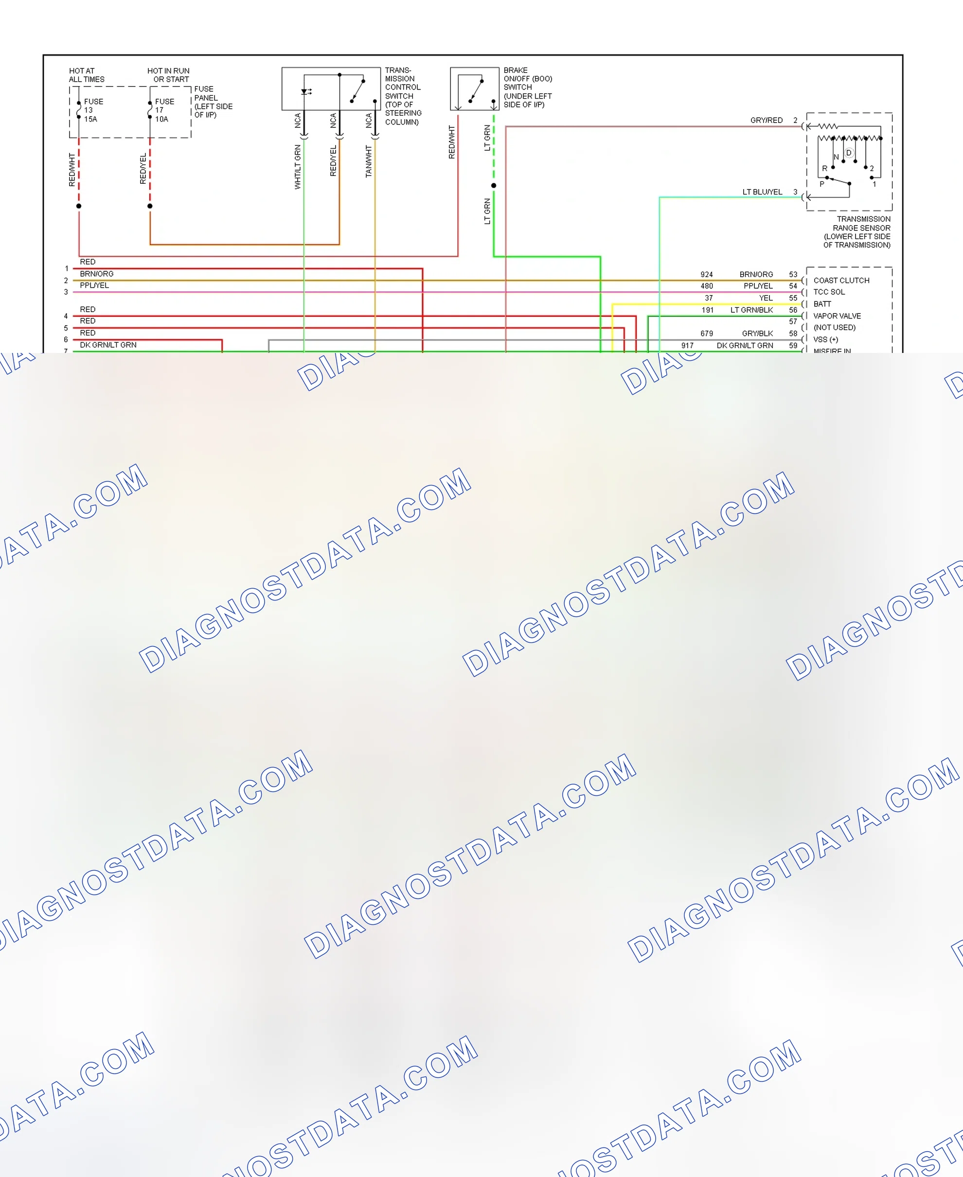 Scheme 521: 5.8L PCM Wiring Diagram (EEC-V - 4 Of 4)