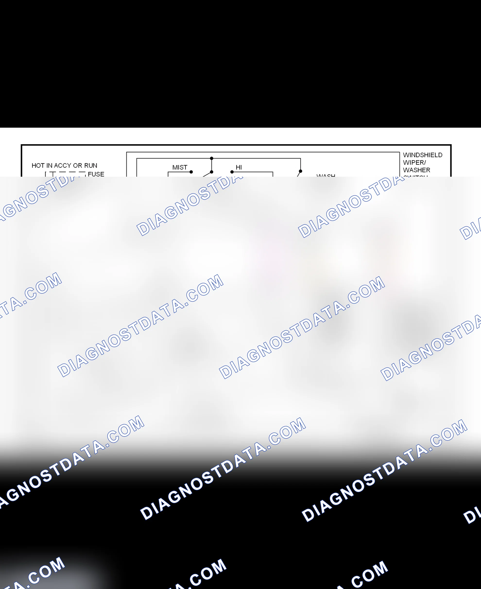 Fig. 2: Front Wiper/Washer System Wiring Diagram