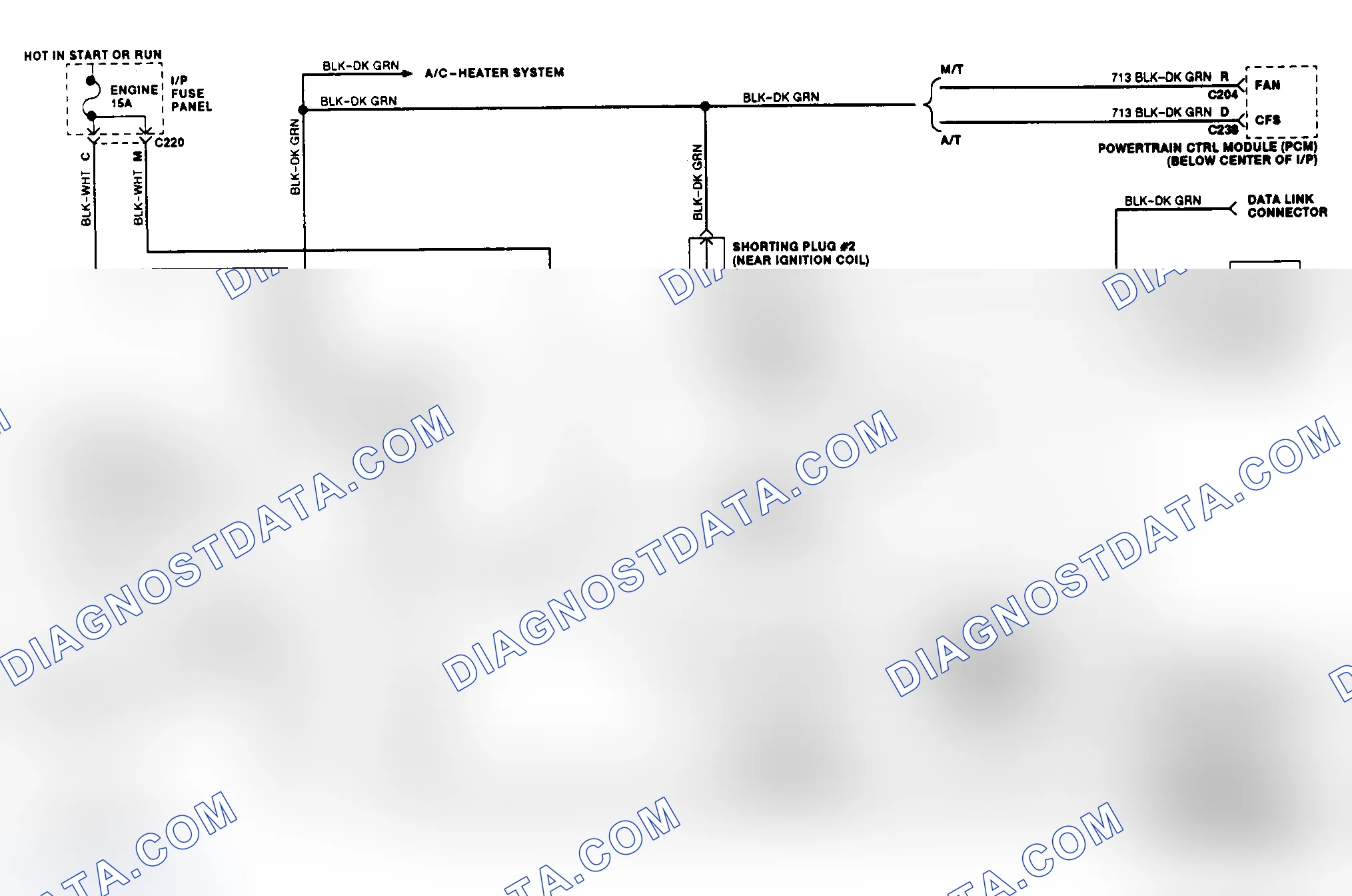 Scheme 3: Electric Cooling Fan Wiring Diagram (Escort 1.8L & Tracer 1.8L)