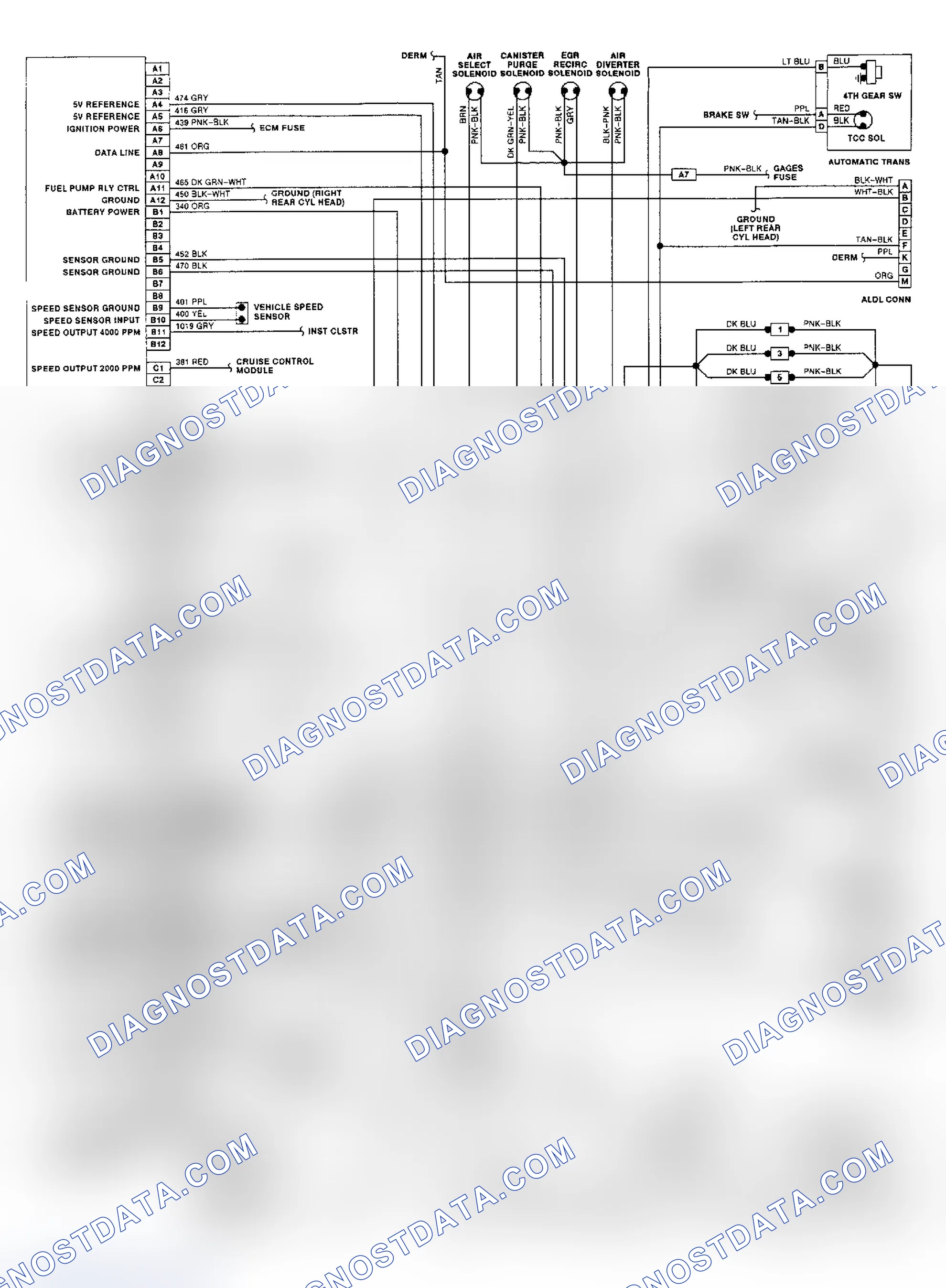 Scheme 46: 5.0L (VIN F) ECM Wiring Diagram (Camaro & Firebird)