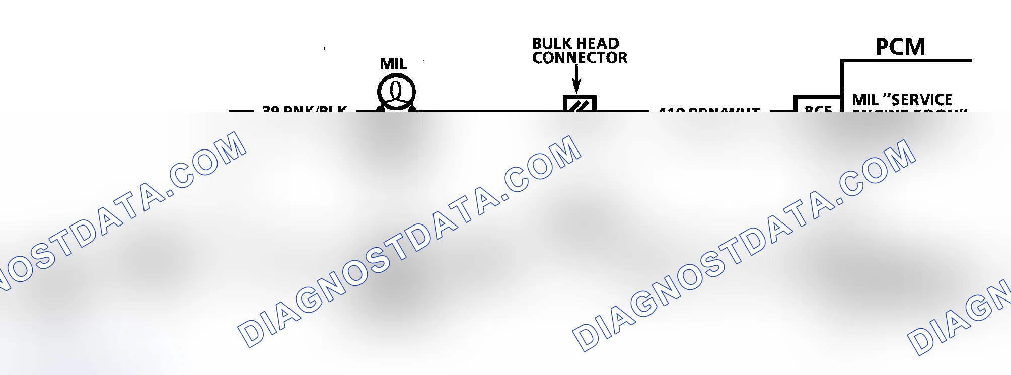 Scheme 494: DTC 46 Schematic ("G" Series) Malfunction Indicator Light (MIL) Circuit Fault
