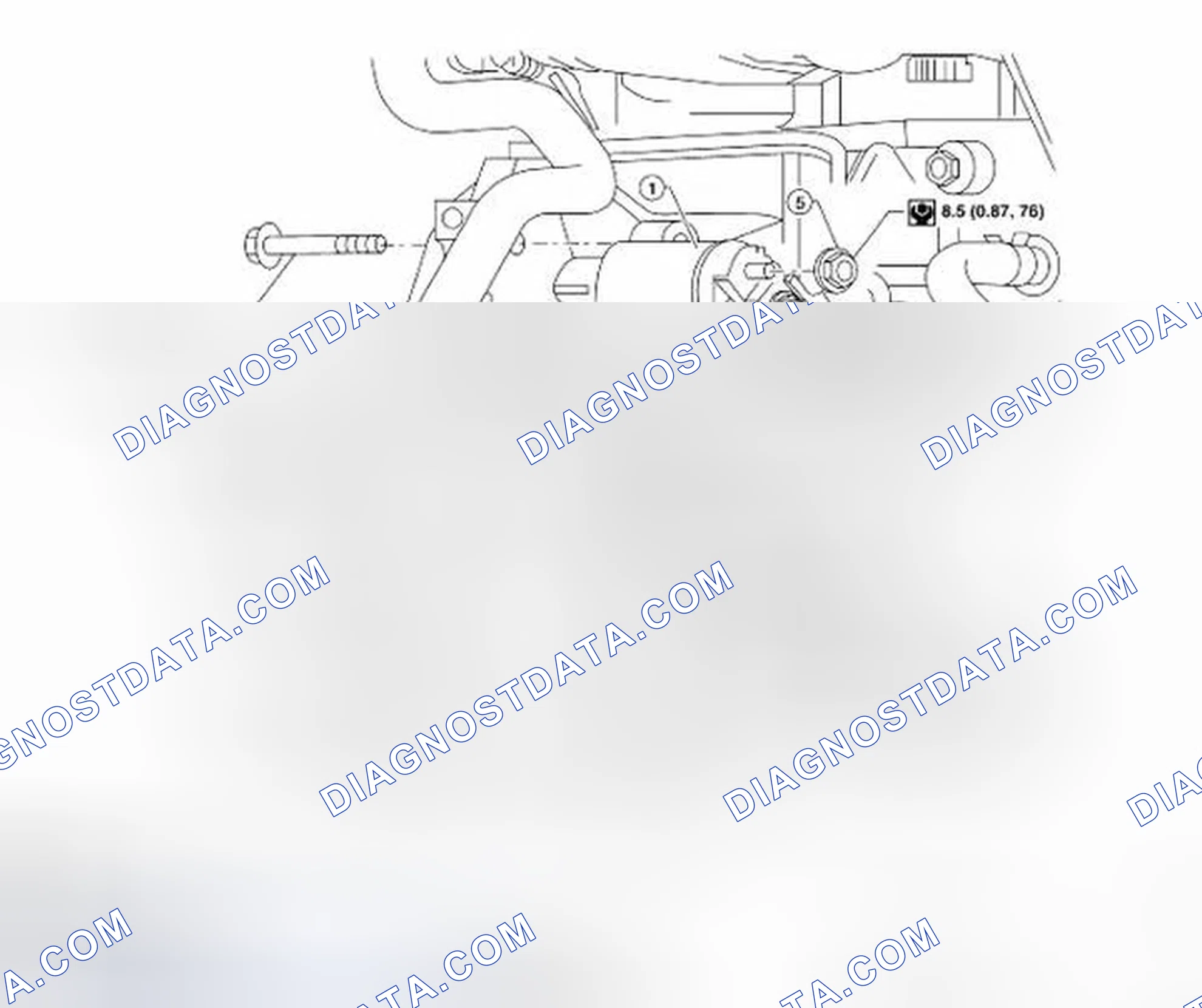 Fig. 28: Identifying Starter Motor Assembly Components (QR25DE Models)