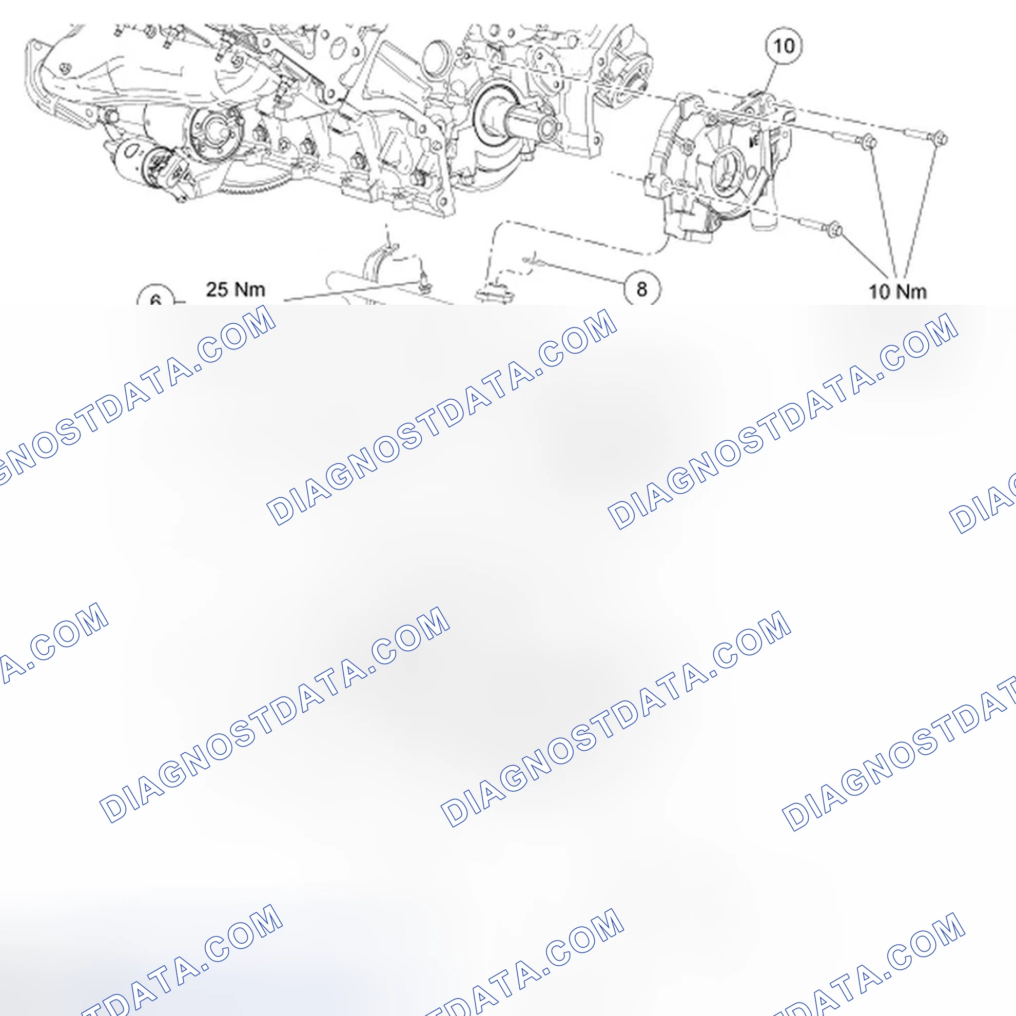 Scheme 62: Engine Lubrication Components - Exploded View