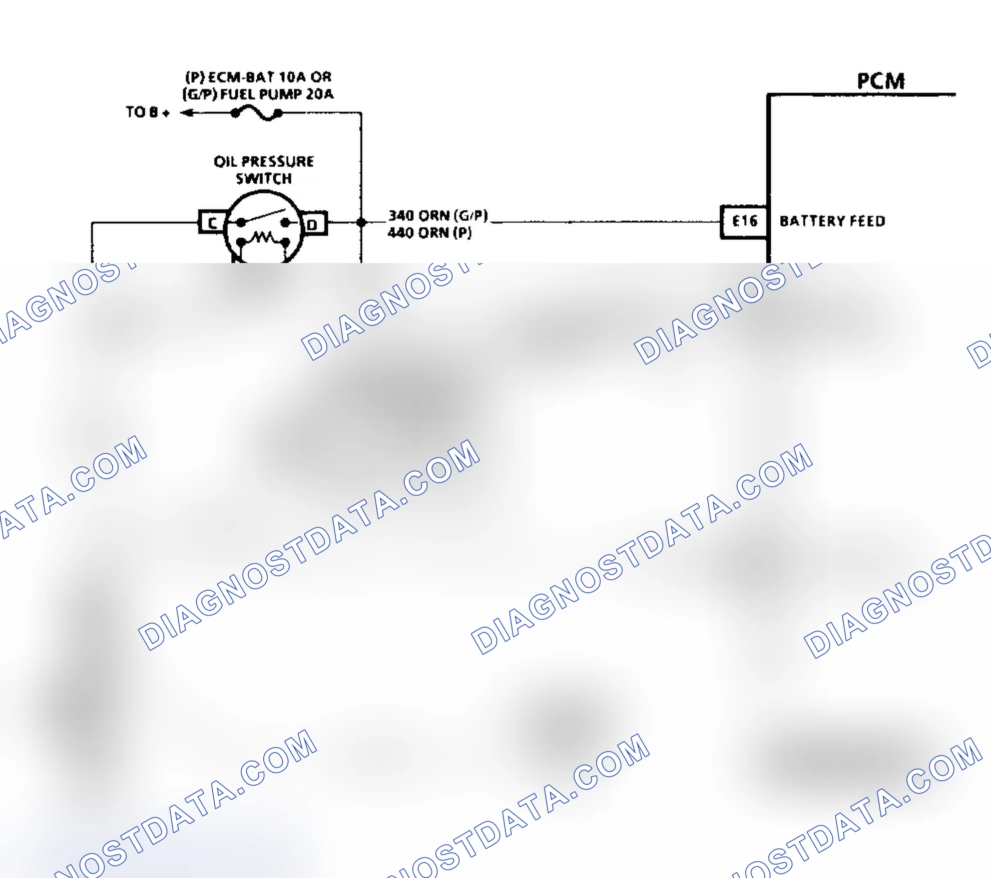 Scheme 94: Code 54 Schematic ("P" Series A/T) Fuel Pump Circuit
