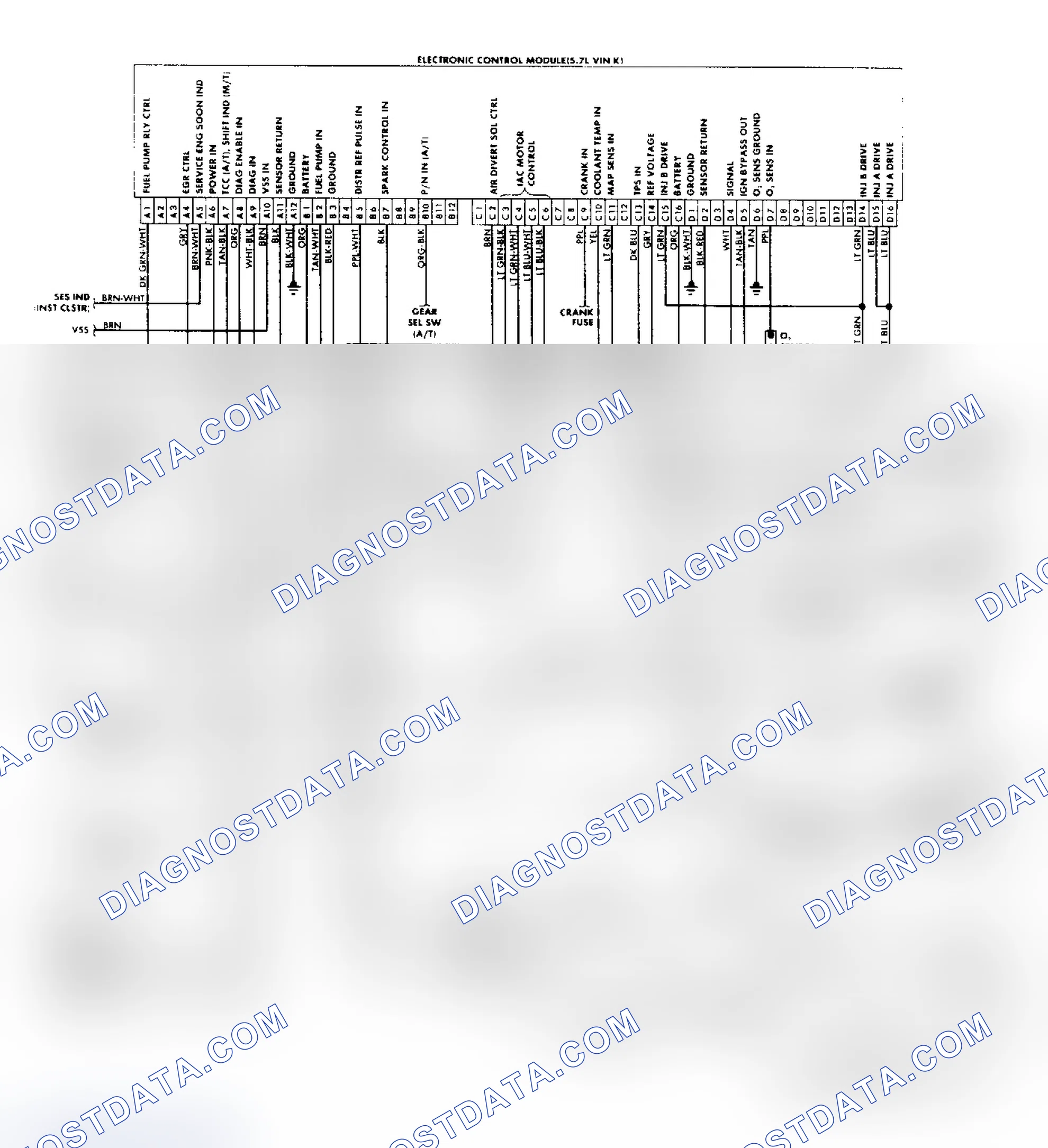 Scheme 71: "P" Series Vans (5.7L) Wiring Diagram