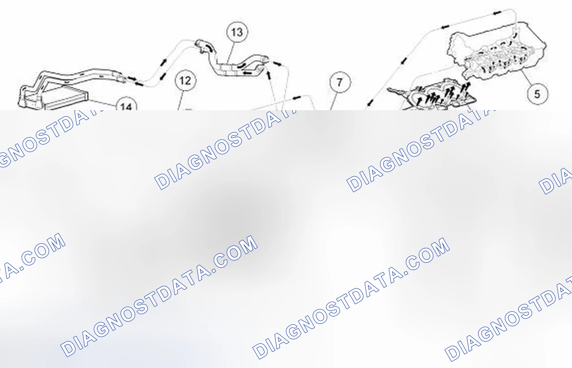 Scheme 19: Coolant Flow Diagram - 3.7L