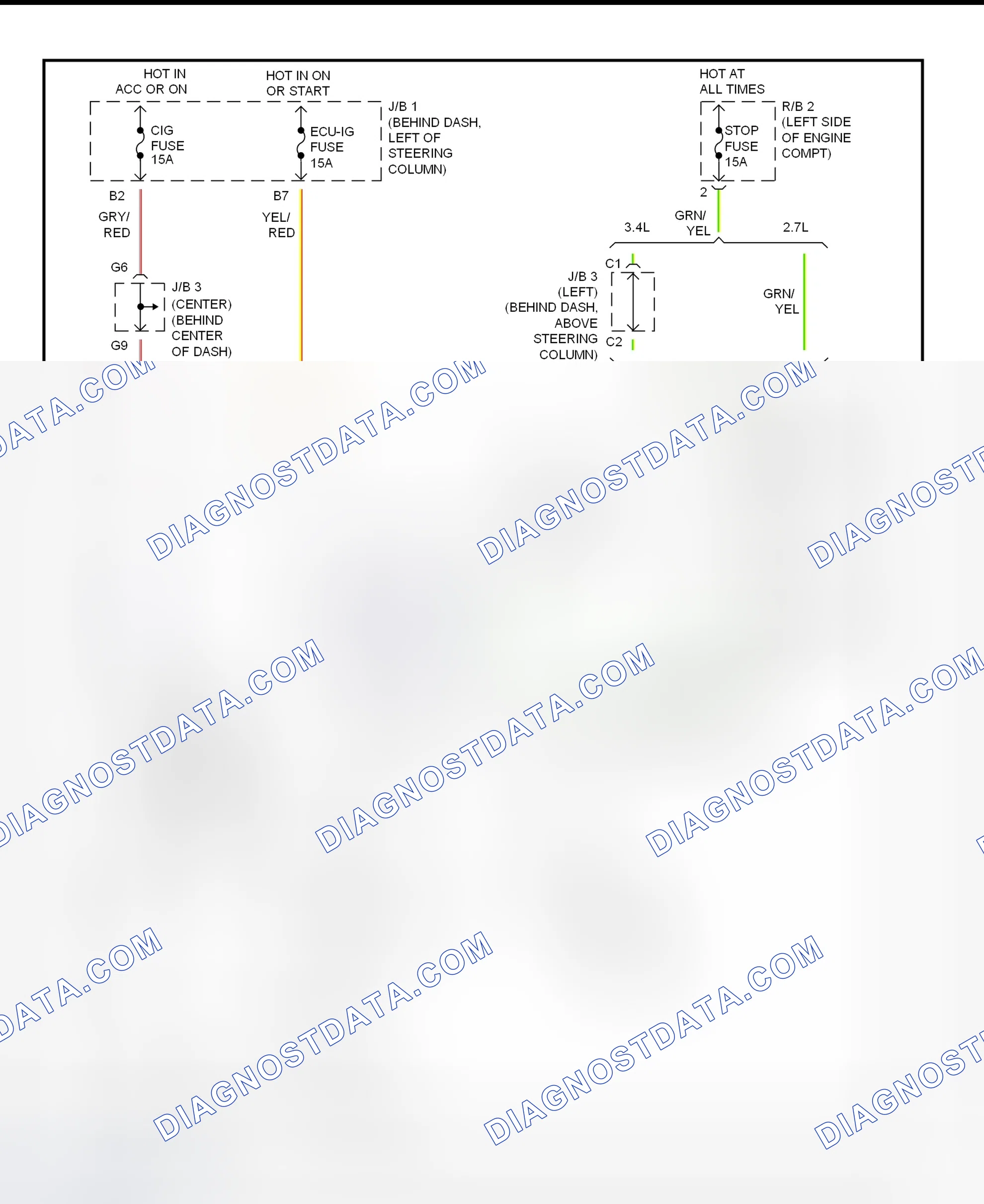 Scheme 126: Shift Lock System Wiring Diagram (Toyota Tacoma - Column Shift)