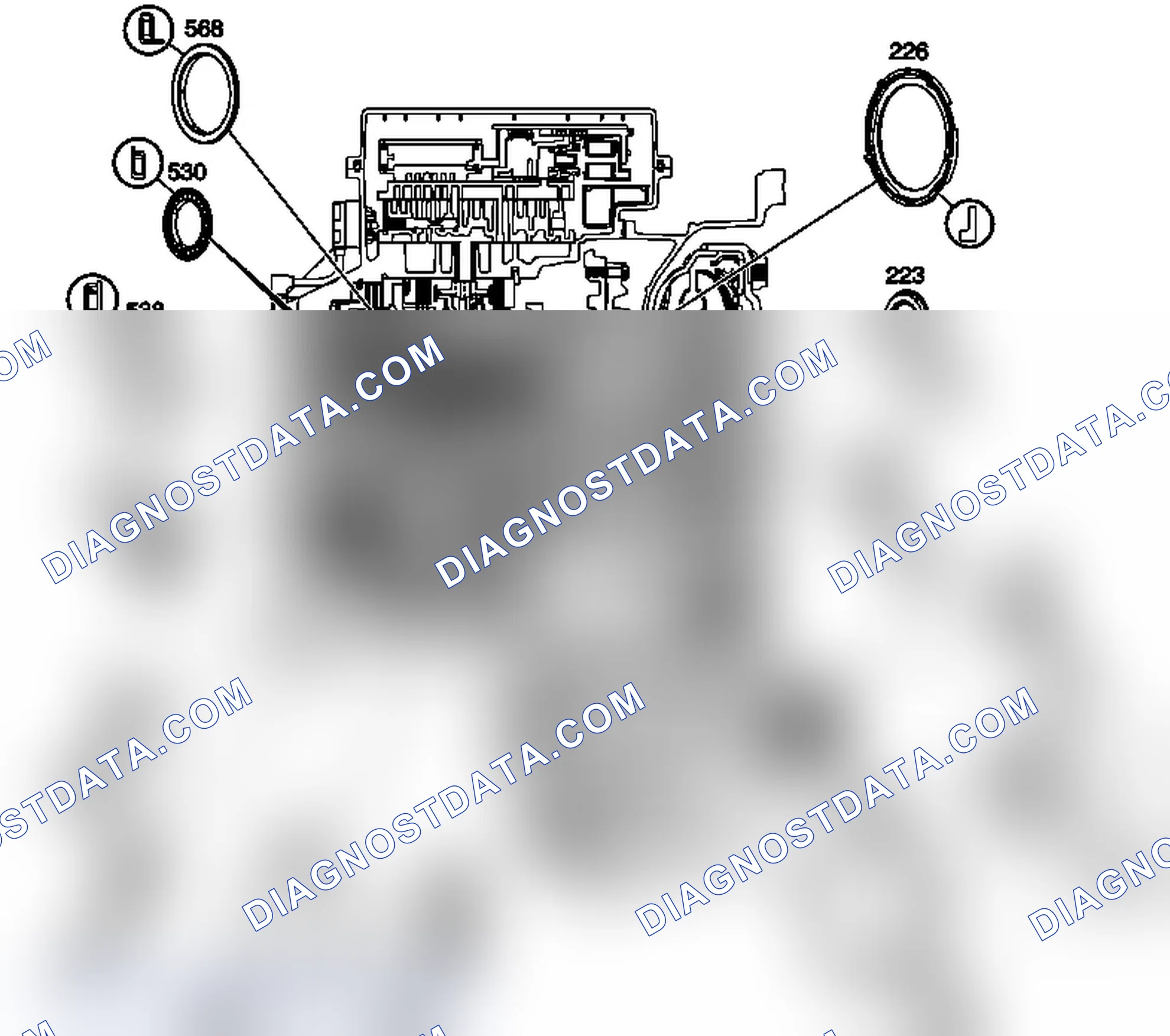 Scheme 245: Bushing, Bearing, and Washer Locations (Gen 2/Hybrid)
