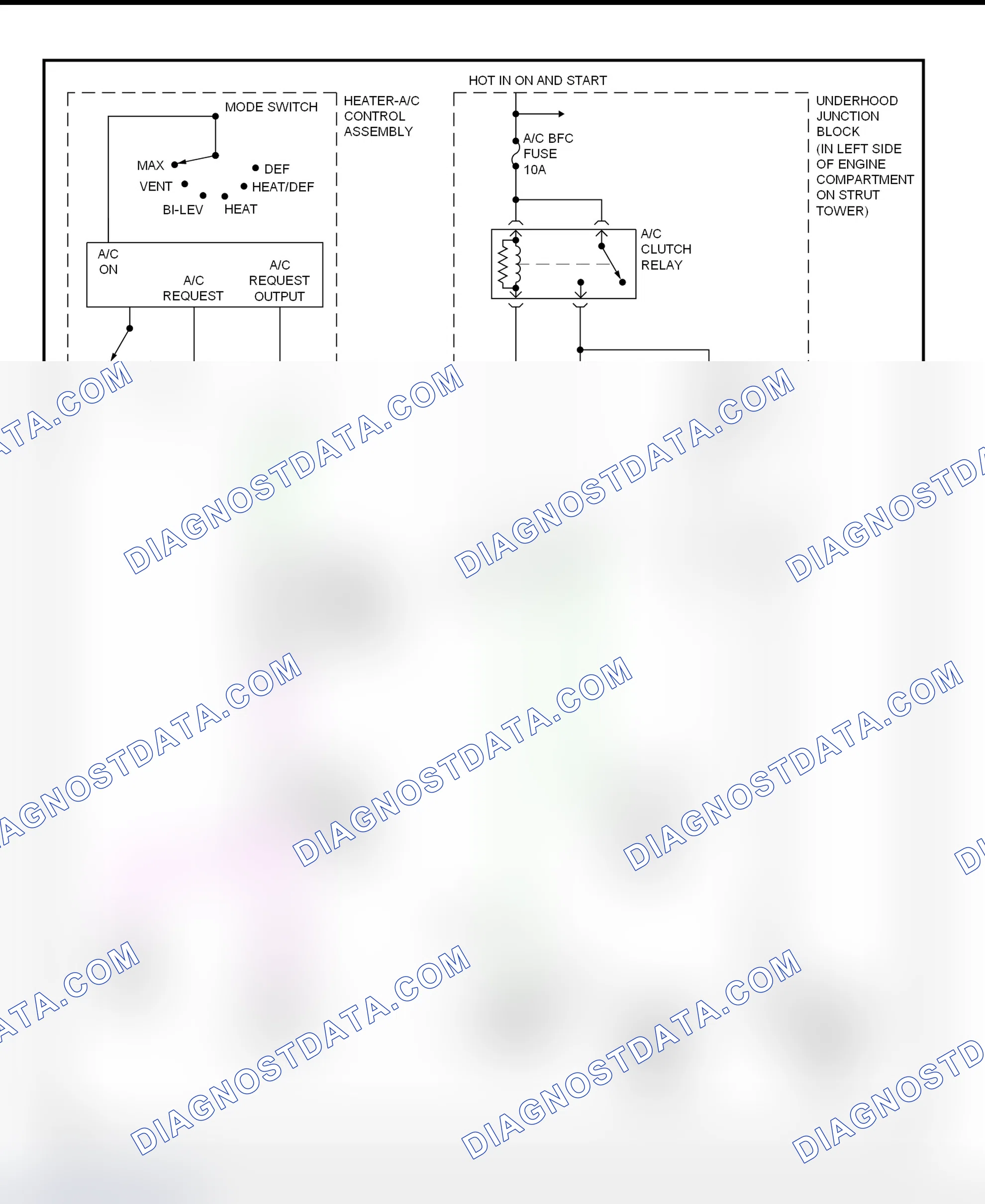 Scheme 1: A/C Compressor Clutch Control Circuit Wiring Diagram (Alero & Grand Am)