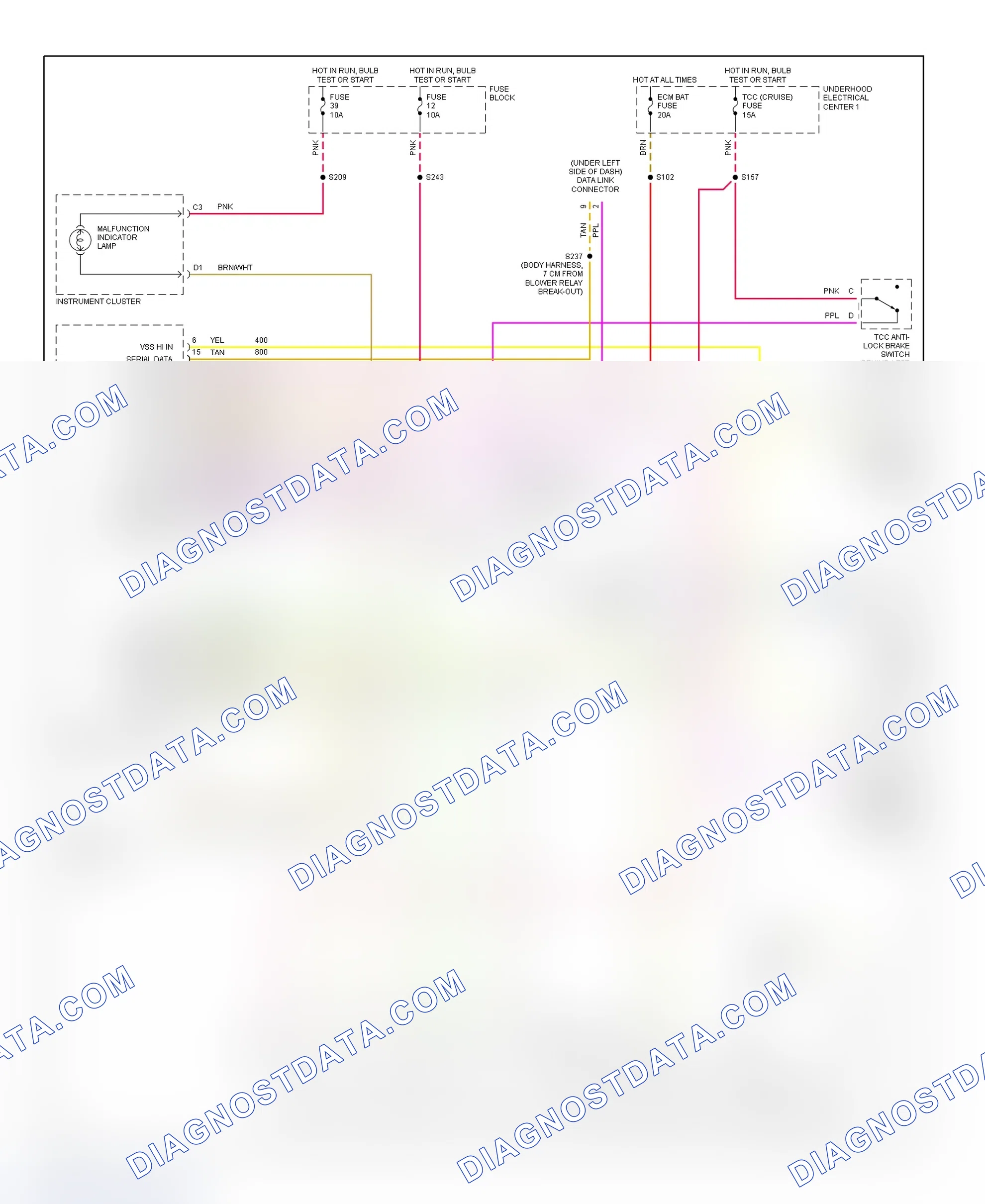 Scheme 72: 1996 "W" Body - 3.8L (Regal) Wiring Diagram