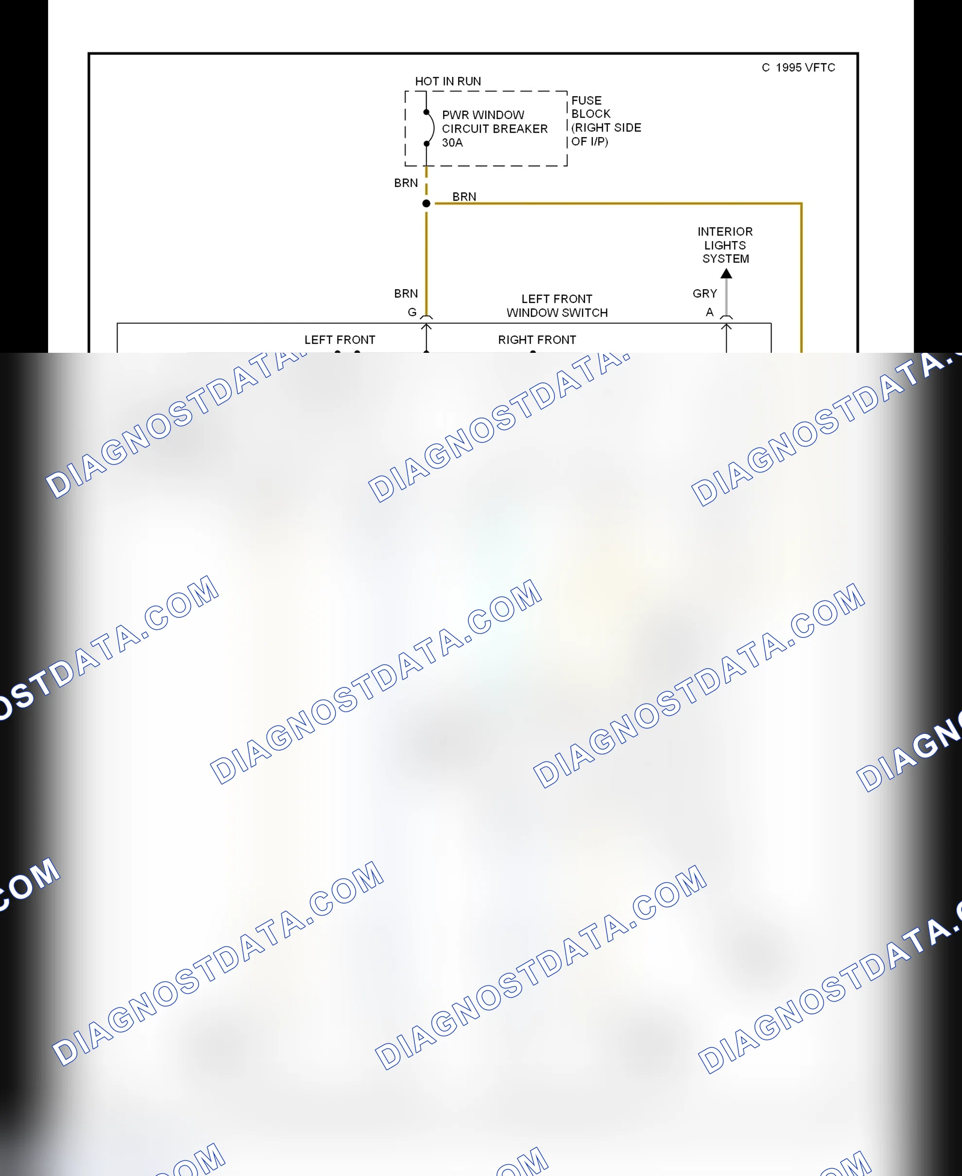 Scheme 2: Power Window System Schematic (Cutlass Supreme: 2-Door)