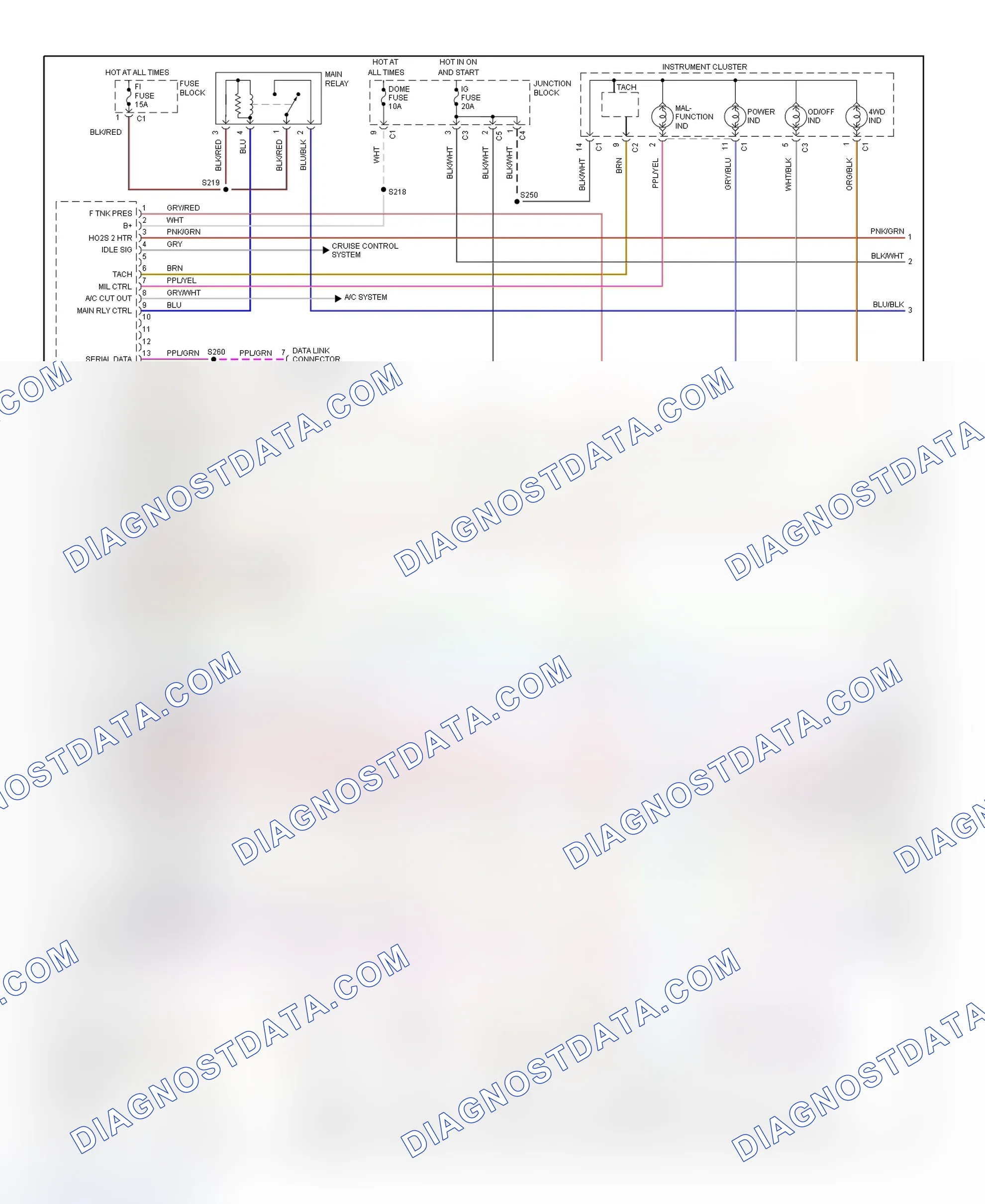 Scheme 182: PCM Wiring Diagram (Tracker - 2.0L - 1 Of 3)