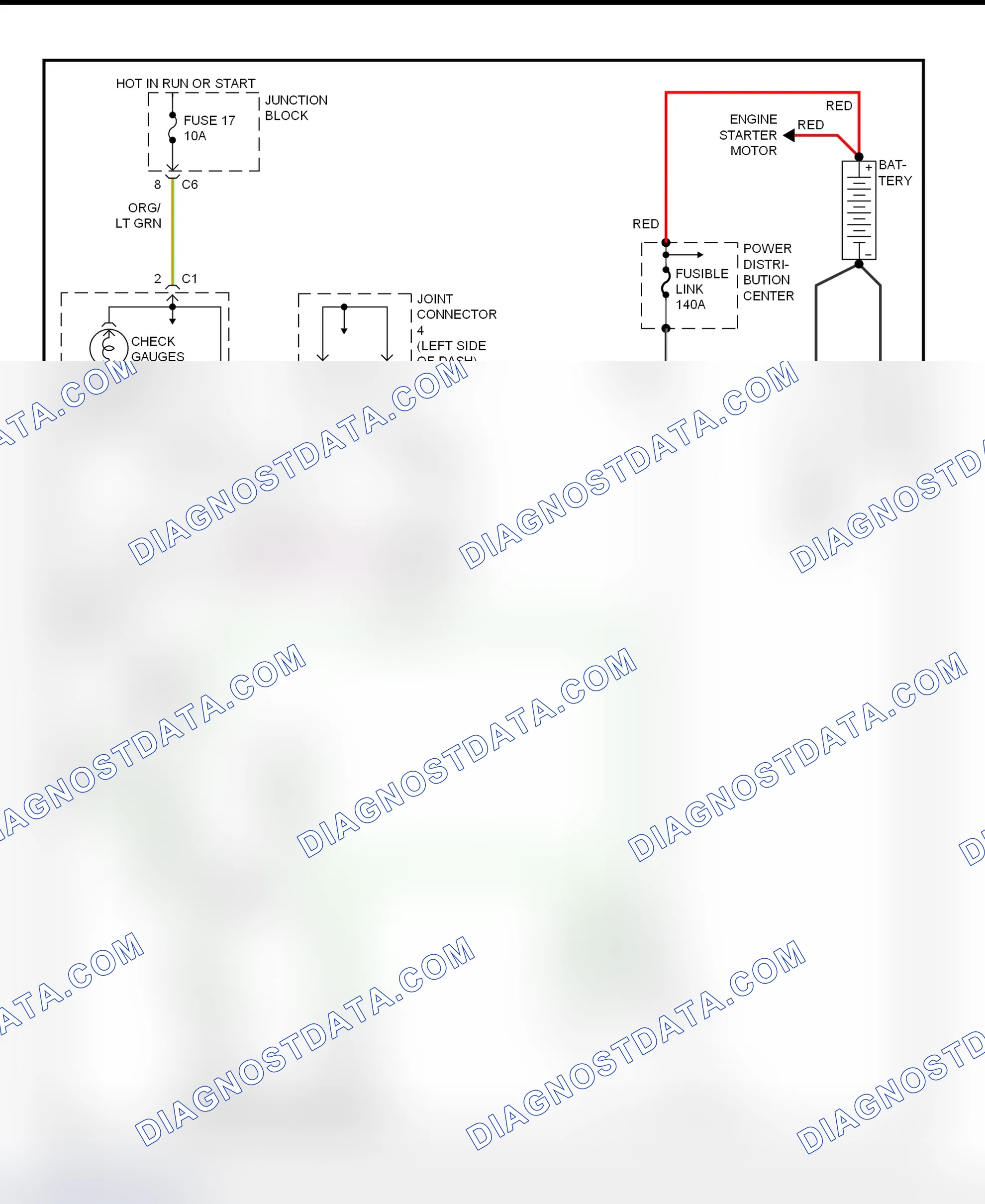 Scheme 1: Charging System Wiring Diagram (Dakota)