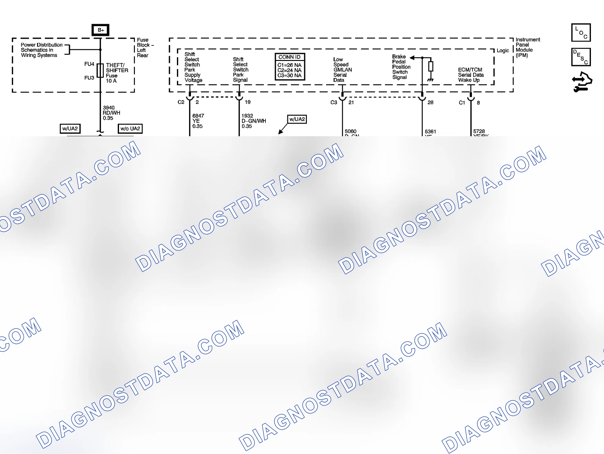 Scheme 49: Automatic Transmission Shift Lock Control Schematics